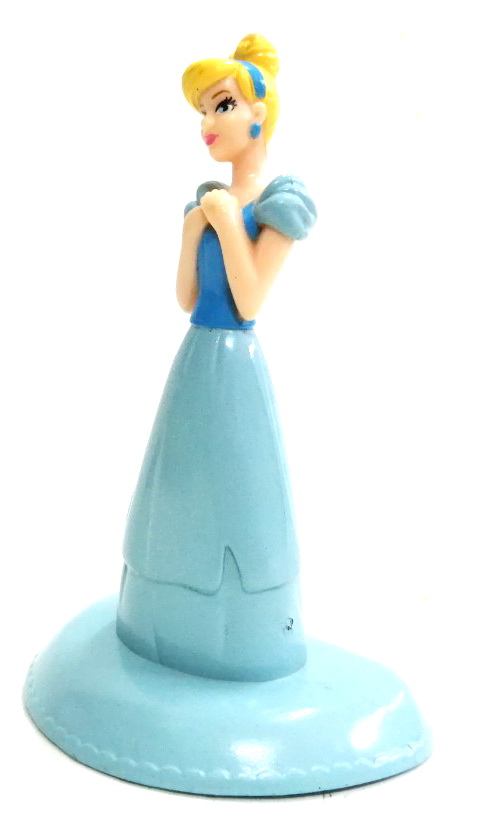 ตุ๊กตาเจ้าหญิงดิสนีย์ **กระโปรงมีรอยเปื้อนด้านล่างเล็กน้อยตามภาพ ซินเดอเรลล่า Cinderella ฟิกเกอร์สะสม สูงราว 10 ซม. ลงสีสำเร็จ สัดส่วนสวยงาม พลาสติกแข็งแต่ยืดหยุ่นได้ ของเก่าสะสม