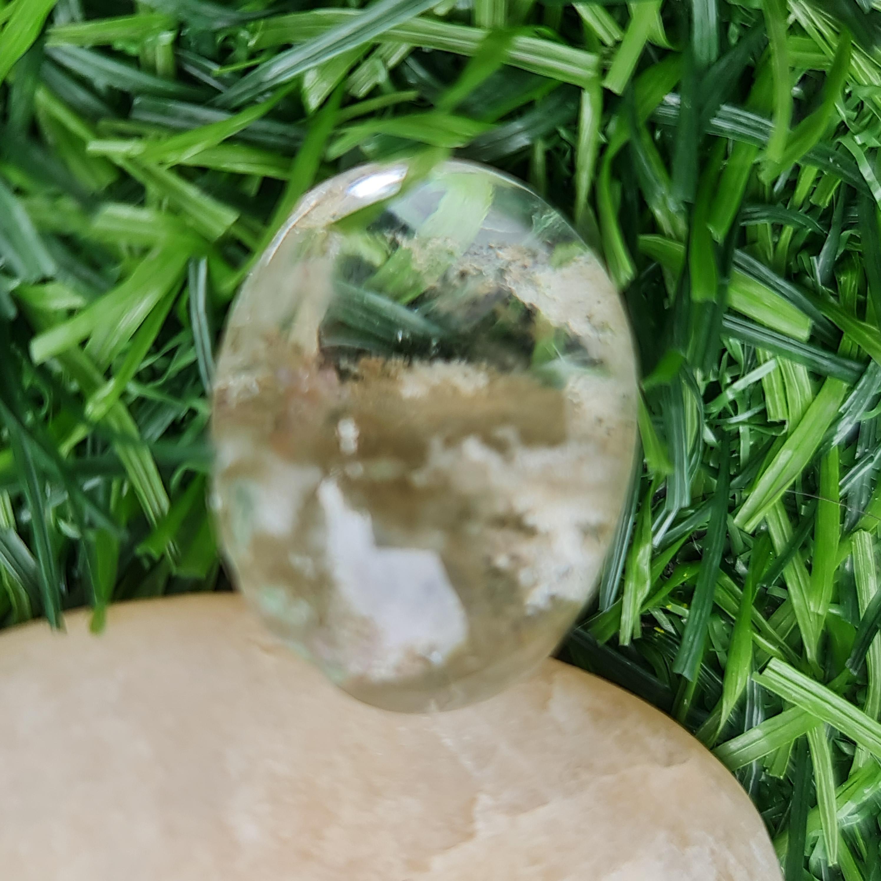 โป่งข่าม ควอตซ์ Rutilated Quartz 31.22 กะรัต Cts. พลอยแท้ อัญมณีมงคลประจําวันเกิด เครื่องประดับพลอย