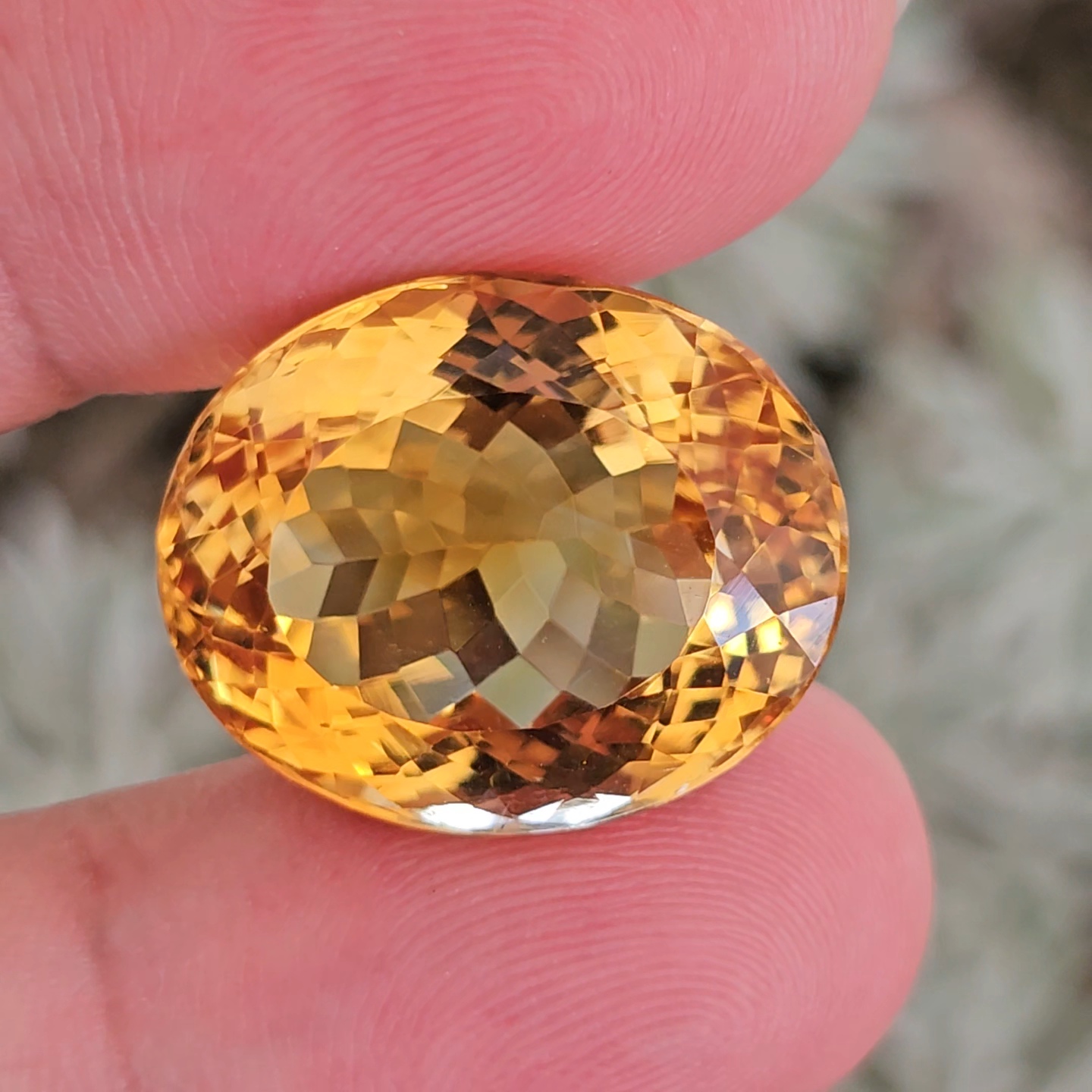 พลอย ซิทริน Citrine 32.66 กะรัต (Cts.) พลอยแท้ อัญมณีมงคลประจําวันเกิด เครื่องประดับพลอย