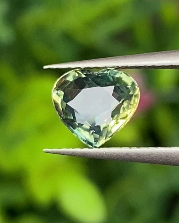 พลอย แซฟไฟร์ 2 สี Bi-Color Sapphire 1.23 กะรัต (Cts.) พลอยแท้ อัญมณีมงคลประจําวันเกิด เครื่องประดับพลอย