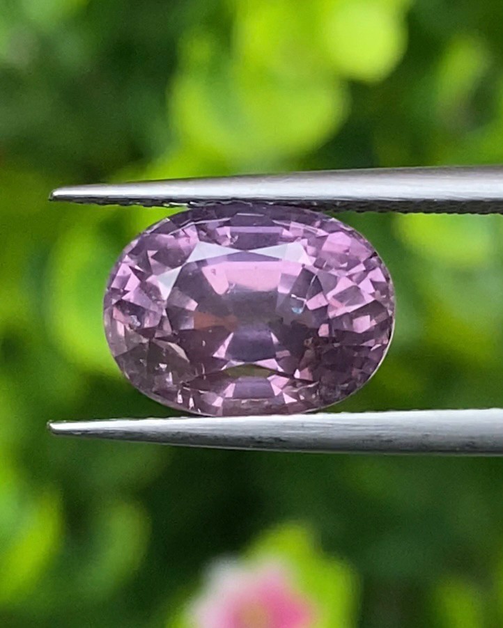 พลอย ชมพู พิ้ง แซฟไฟร์ Pink Sapphire 5.28 กะรัต (Cts.) ดิบ (Unheated) พร้อมใบเซอร์ พลอยแท้ อัญมณีมงคลประจําวันเกิด เครื่องประดับพลอย