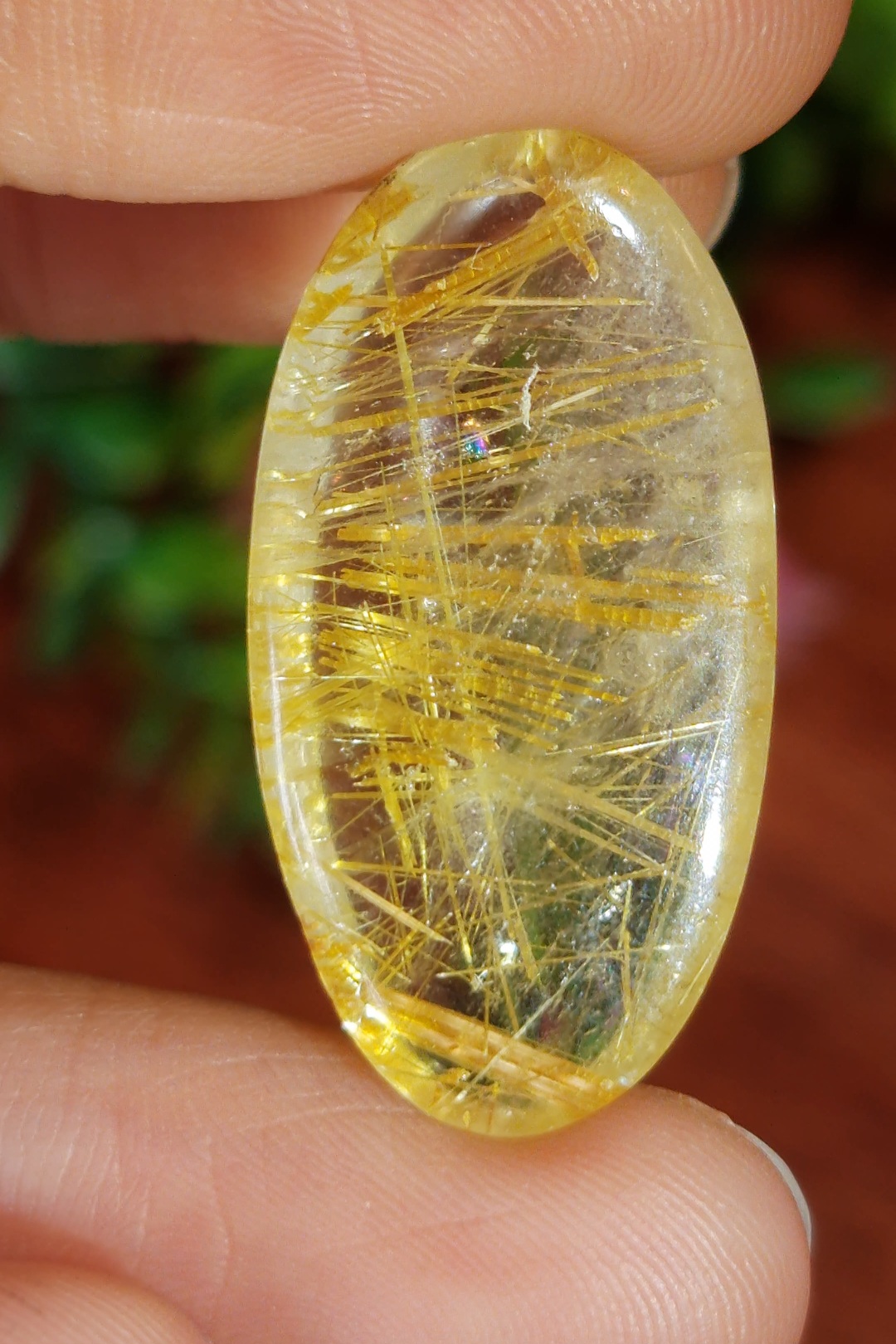 ไหมทอง ควอตซ์ Golden Rutilated Quartz 22.22 กะรัต Cts.พลอยแท้ อัญมณีมงคลประจําวันเกิด เครื่องประดับพลอย