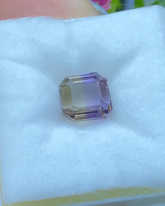 พลอย อเมทริน Natural Ametrine 3.98 กะรัต (Cts.) พลอยแท้ อัญมณีมงคลประจําวันเกิด เครื่องประดับพลอย