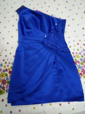 Pre-order ชุดราตรีสั้น ไหล่เดียว ผ้าซาติน เข้ารูป ปักเลื่อม สวยหรู