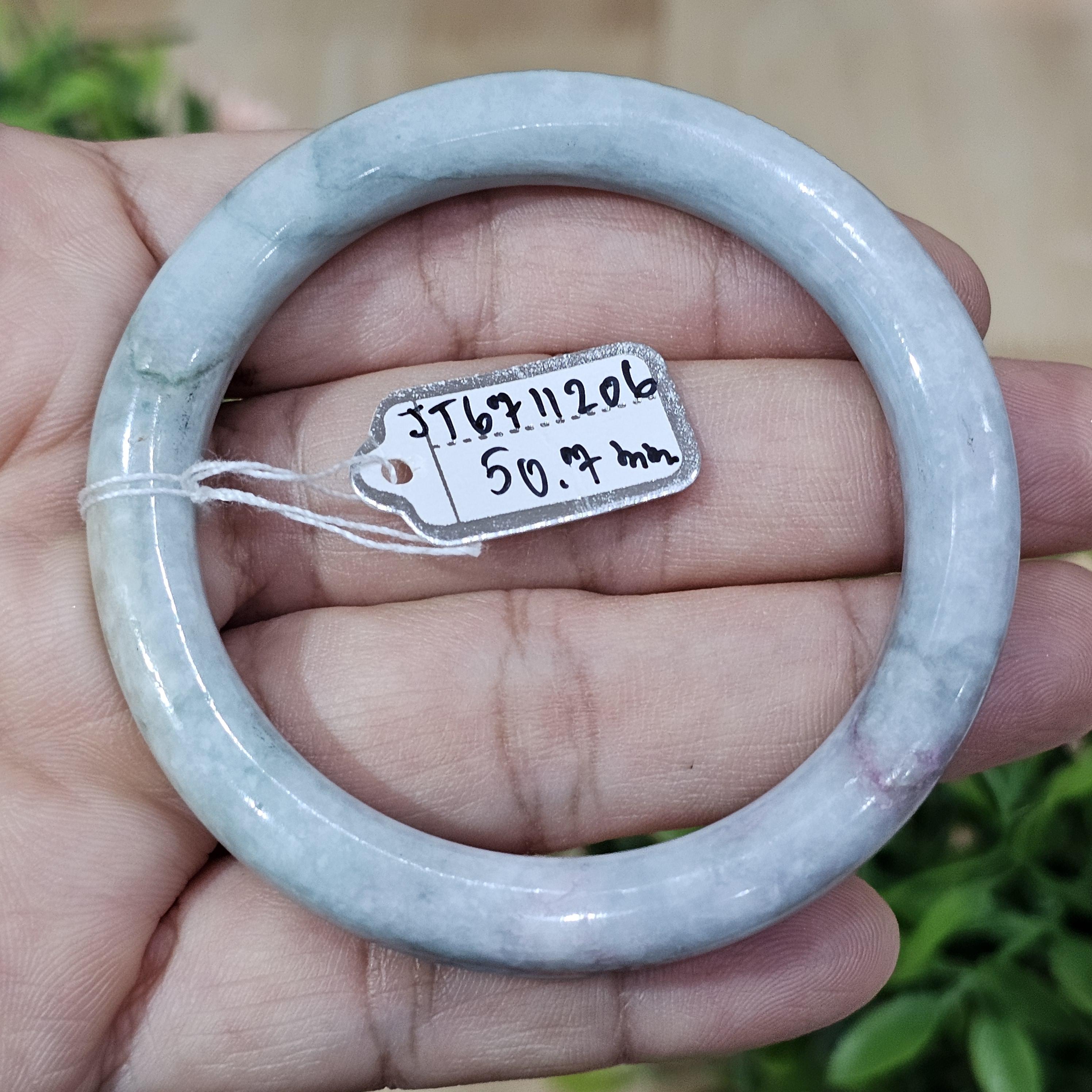 JB6711206 หยก พม่า แท้ Jade กำไลหยก 50.7 มม. (Jadeite bracelet) พม่า (Myanmar)