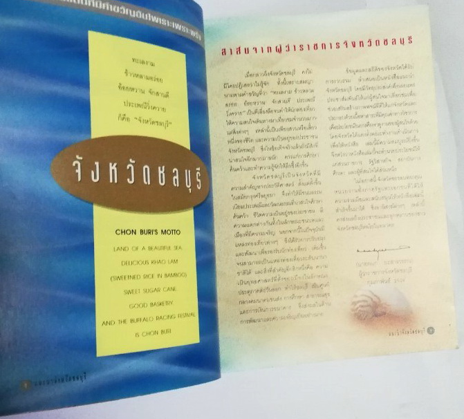 หนังสือท่องเที่ยว จังหวัด ชลบุรี ,ทะเลงาม ข้าวหลามอร่อย อ้อยหวาน จักรสานดี ประเพณีวิ่งควาย ภาพสีทั้งเล่ม