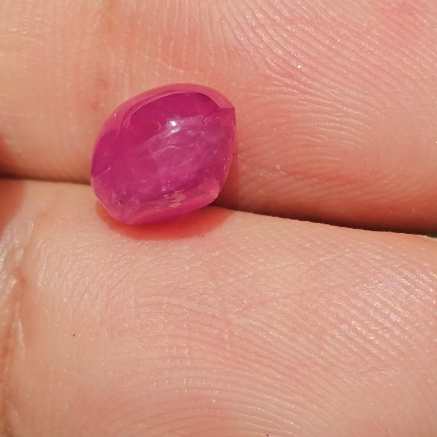 พลอย ทับทิม สตาร์ แซฟไฟร์ Ruby Star Sapphire 4.05 กะรัต (Cts.) ดิบ Unheated พร้อมใบเซอร์ พลอยแท้ อัญมณีมงคลประจําวันเกิด เครื่องประดับพลอย