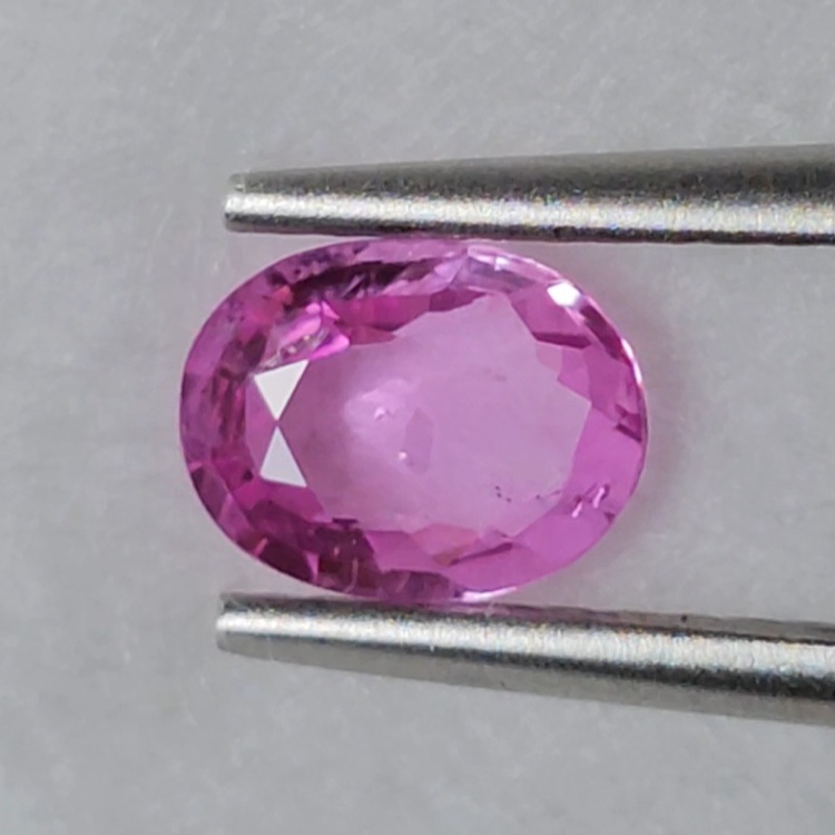 พลอย ชมพู พิ้ง แซฟไฟร์ Pink Sapphire 0.76 กะรัต (Cts.) พลอยแท้ อัญมณีมงคลประจําวันเกิด เครื่องประดับพลอย