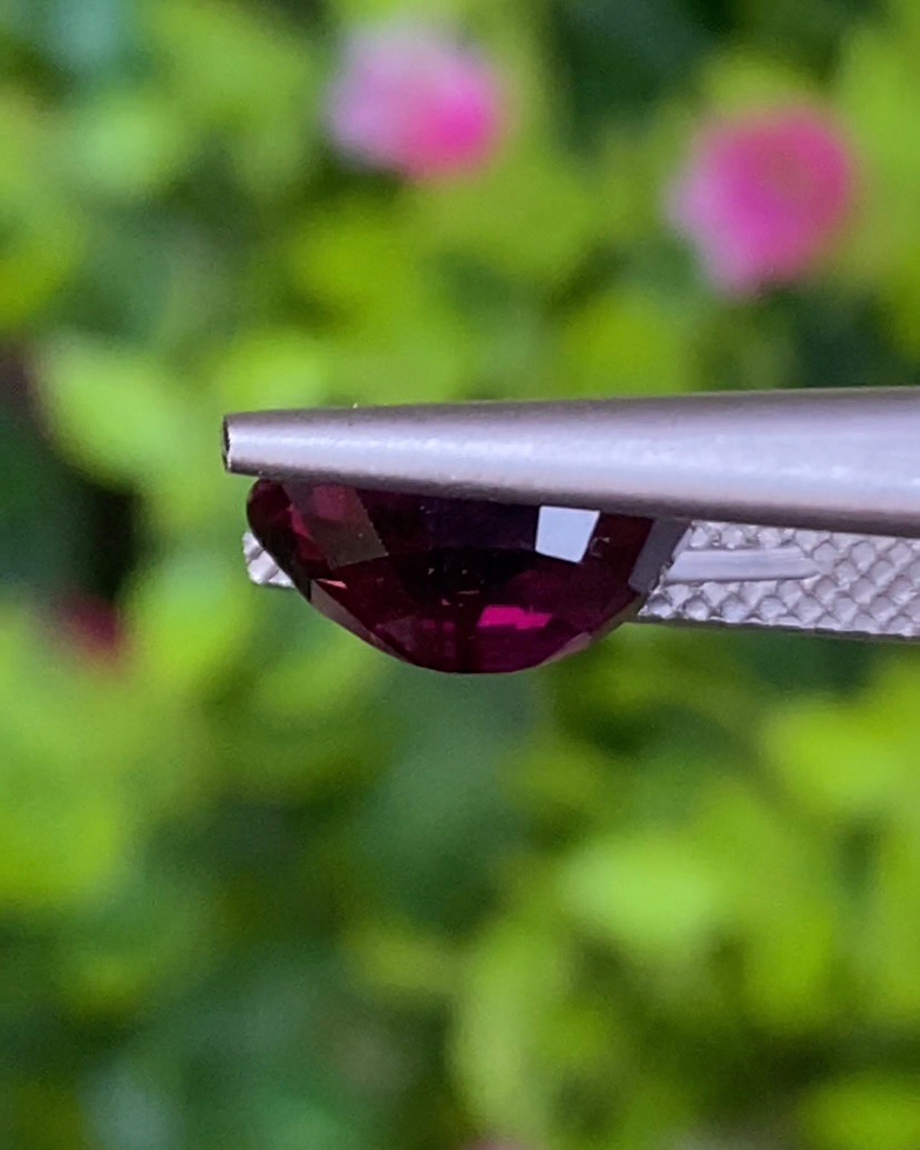 พลอย โรโดไลต์ กาเน็ท Rhodolite Garnet 3.31 กะรัต Cts.พลอยแท้ อัญมณีมงคลประจําวันเกิด เครื่องประดับพลอย