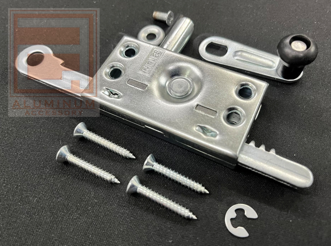 มือหมุนบานเกล็ด ไรเฟิล(กล่องแดง) เงิน