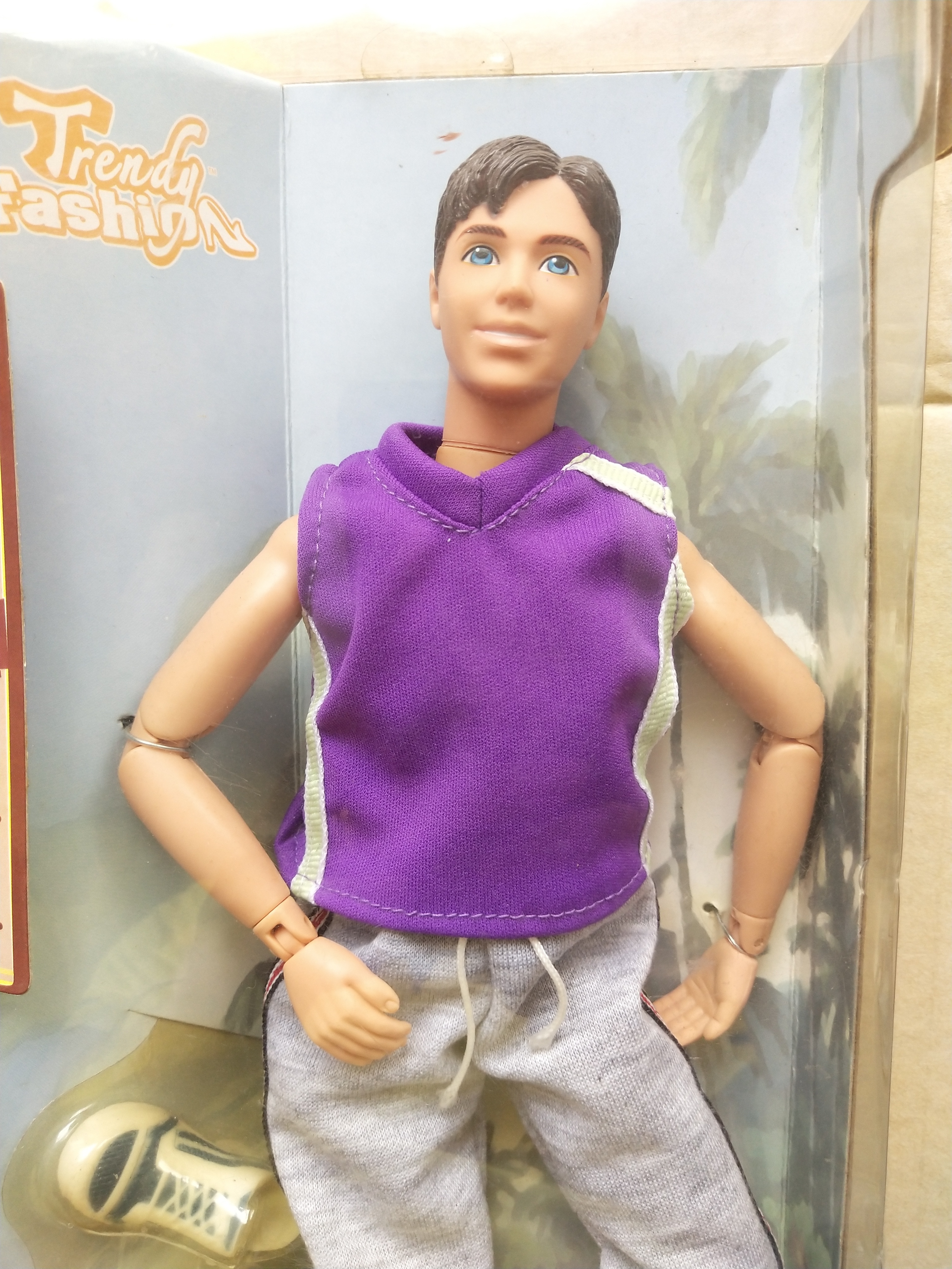 งานเก่า ของสะสมในแพ็ค ตุ๊กตามีข้อต่อ ผู้ชาย ขนาด 30 ซม. สวมชุดกีฬา , มี กว่า 20 ข้อต่อ, เอวหมุนได้