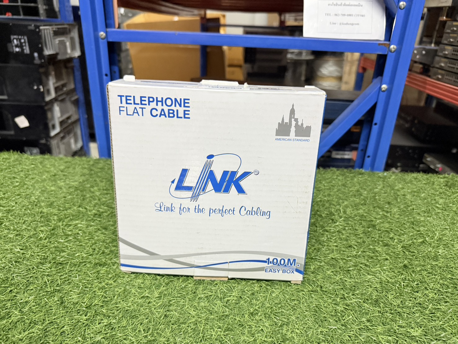 สาย LAN Link CAT 6 UTP CABLE 4P CM BLUE (US-9106A)305M.
