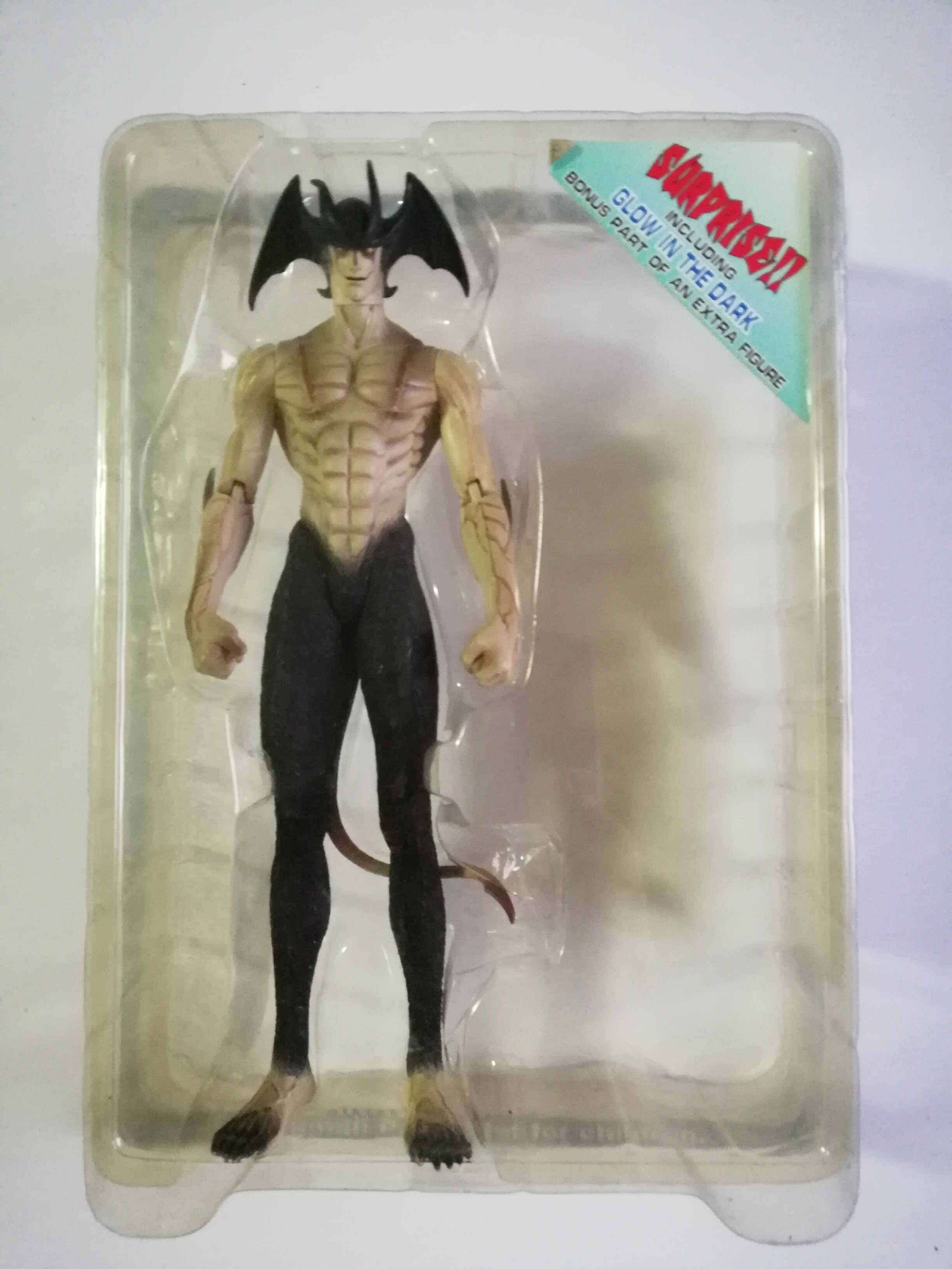ของสะสม งานเก่า ซูปเปอร์ดีเทล ฟิกเกอร์ เดวิลแมน Devilman ขนาดประมาณ 26 ซม. , Glow in the Dark, การ์ตูนออริจินอลจาก Go Nagai, แพ็จเกจชำรุด ตามภาพ