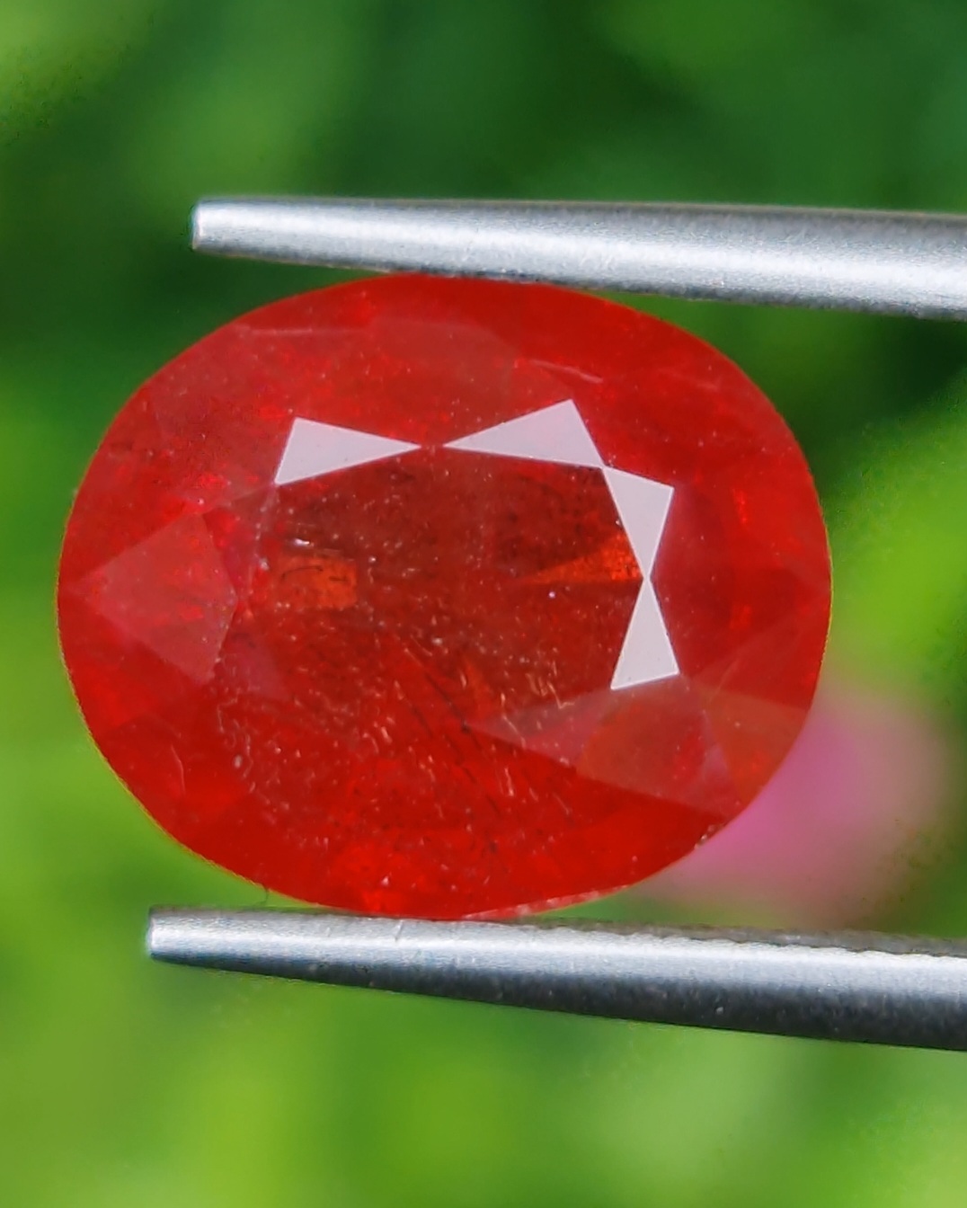 พลอย ทับทิม ซองเจีย Songea Ruby Sapphire 4.97 กะรัต (Cts.) พลอยแท้ อัญมณีมงคลประจําวันเกิด เครื่องประดับพลอย