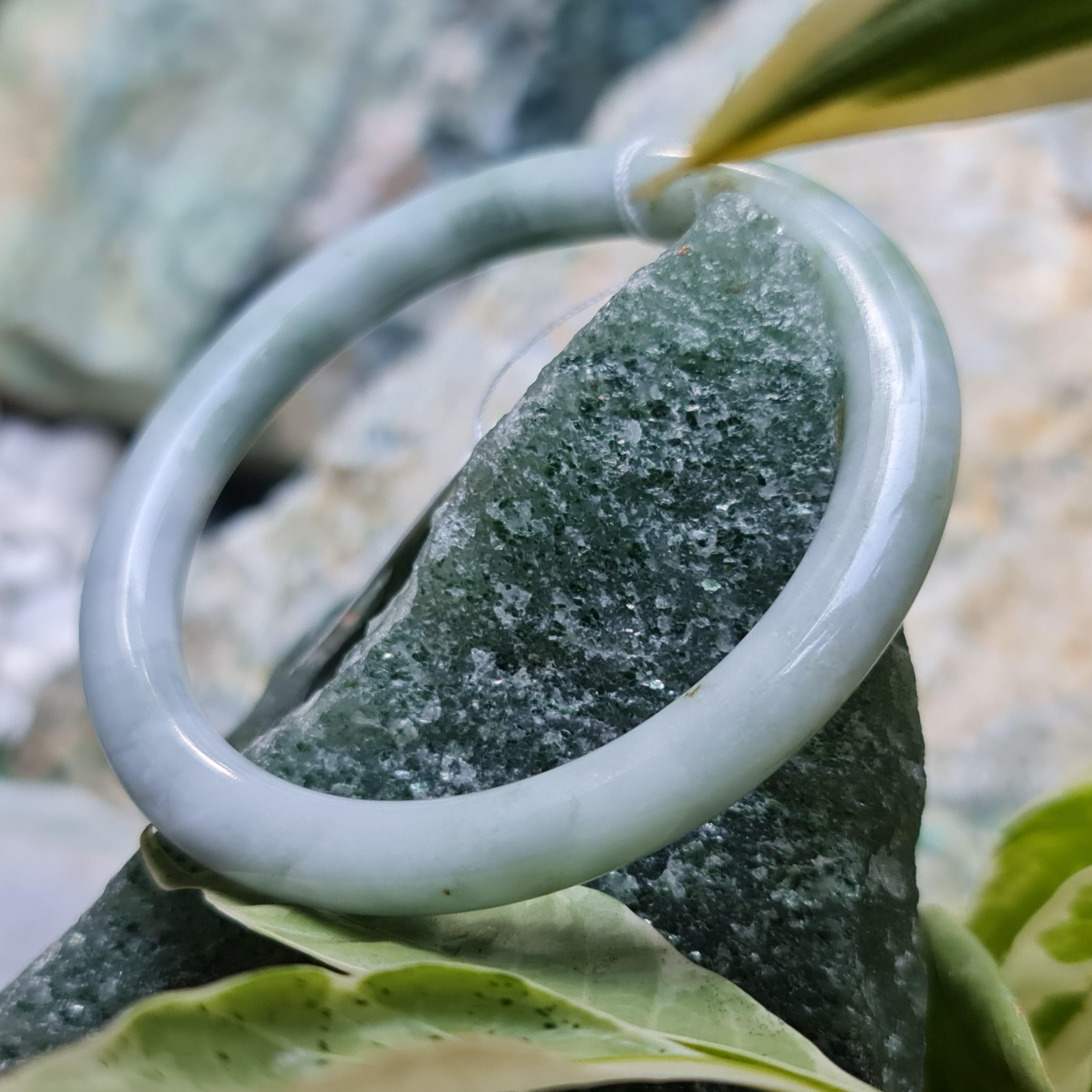 JB6711047 หยก พม่า แท้ Jade กำไลหยก 51.8 มม. (Jadeite bracelet) พม่า (Myanmar)