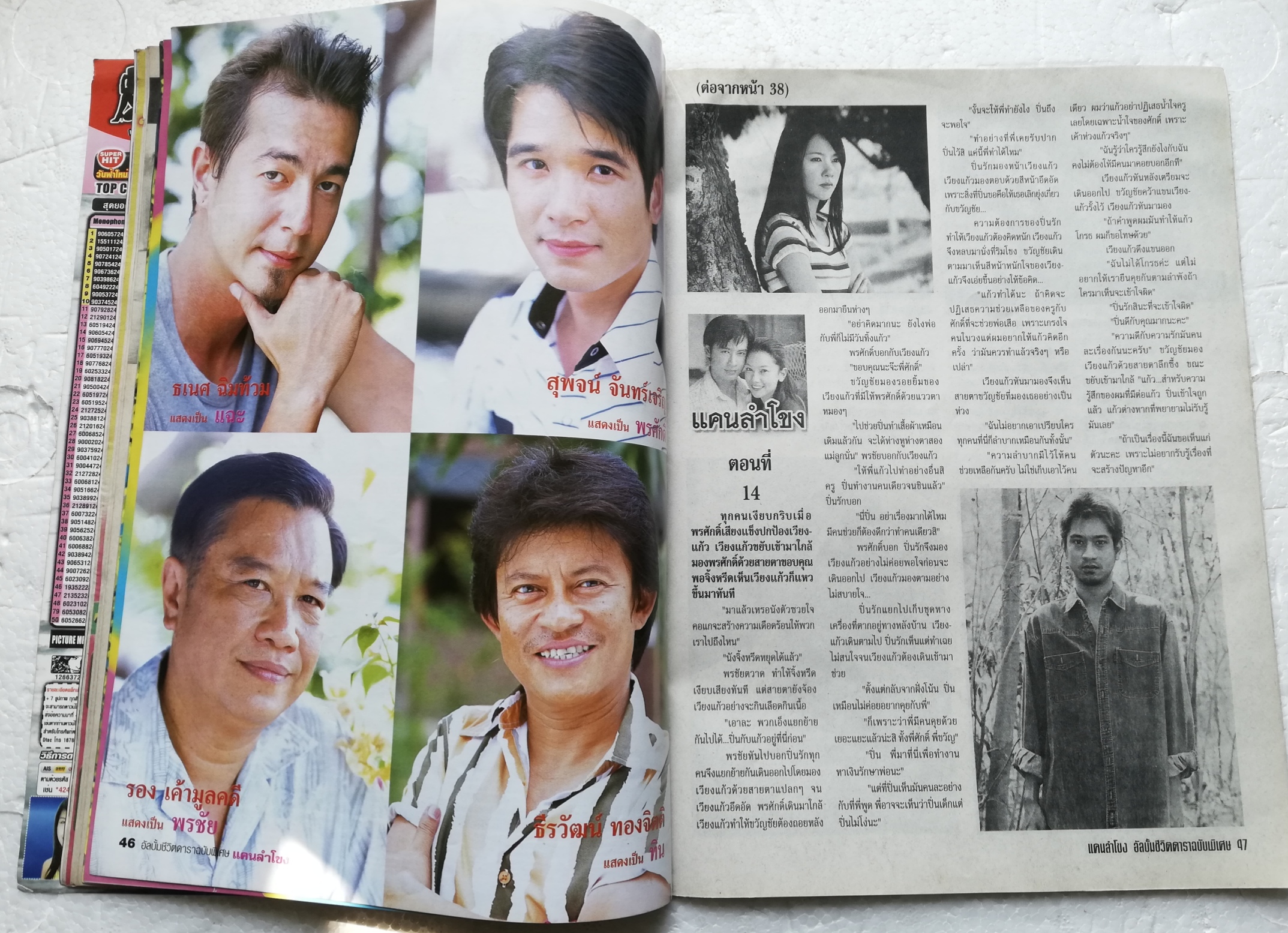 นิตยสารเก่า ละครทีวี ชีวิตดารา ฉบับพิเศษ แคนลำโขง พร้อมโปสเตอร์หน้ากลาง บทประพันธ์โดย อนัญจนา บทโทรทัศน์โดย เป่ากุ้ย กำกับการแสดงโดย นพพลโกมารชุน อ่านเรื่องย่อตามบทโทรทัศน์ ชมภาพเบื้องหลังกองถ่าย อ่านเรื่องย่อตามบทโทรทัศน์ 30 ตอนจบสมบูรณ์ นักแสดงนำ นุ่น ว