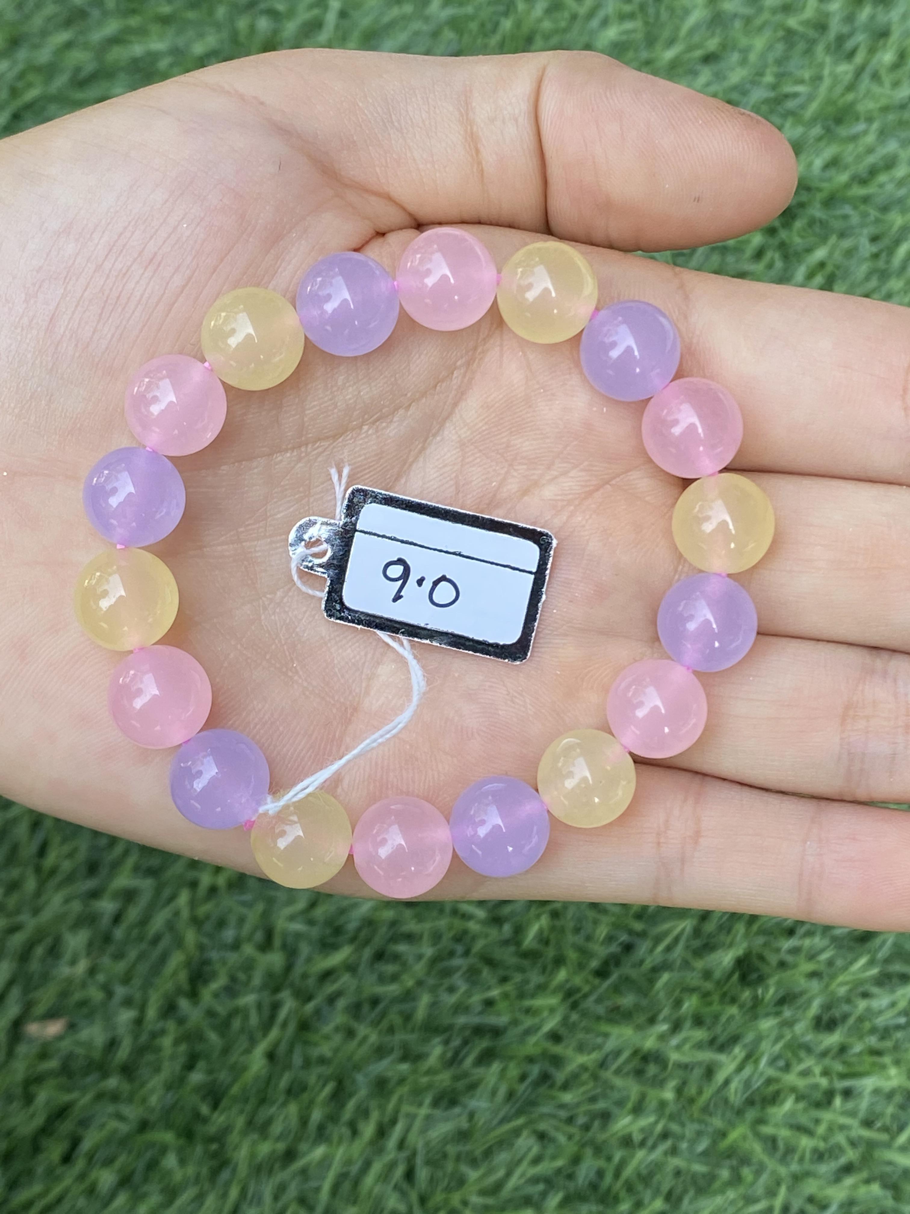 1216 กำไล คาซิโดนี (Chalcedony Beads Bracelet)