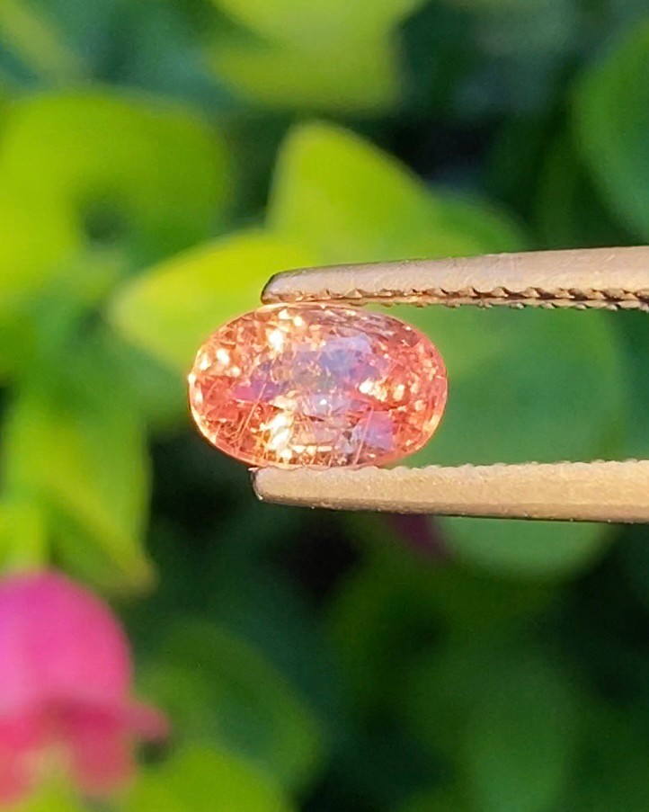 พลอย คัลเลอร์เชนจ์ แซฟไฟร์ Color Change Sapphire 1.19 กะรัต (Cts.) ดิบ พร้อมใบเซอร์ พลอยแท้ อัญมณีมงคลประจําวันเกิด เครื่องประดับพลอย