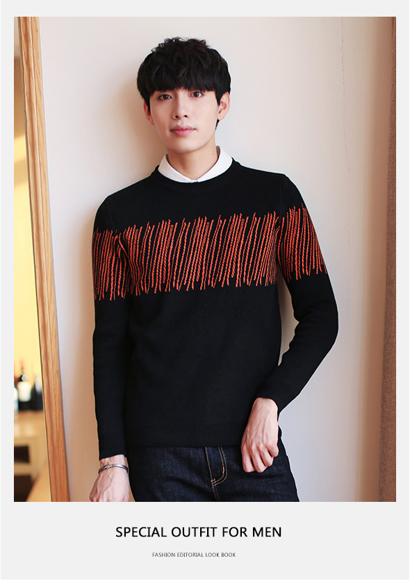 เสื้อสเวตเตอร์ไหมพรมนิตติ้งกันหนาว แฟชั่นผู้ชาย (10140MM)