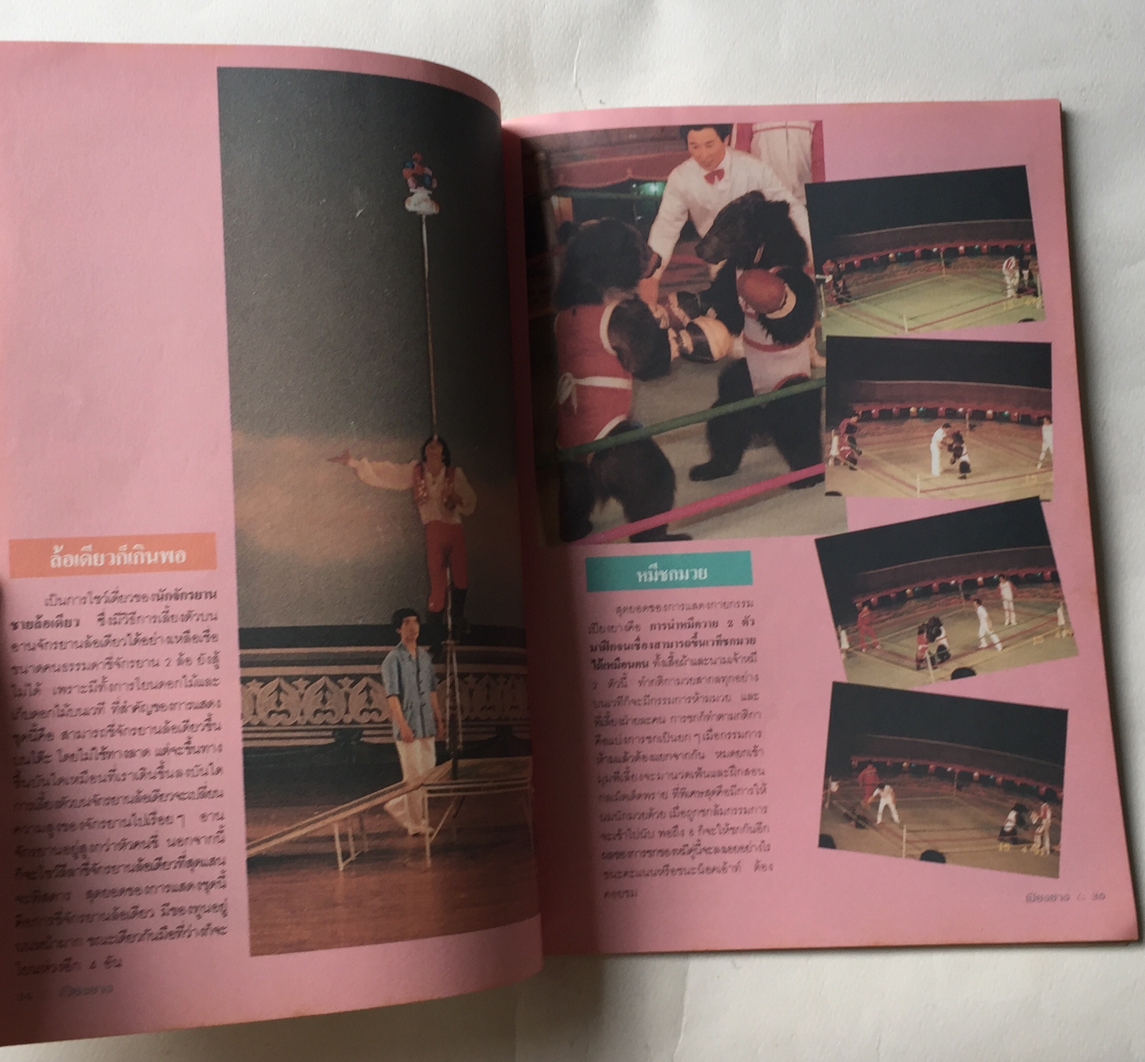 สูจิบัตร ** มีตำหนิบ้างตามภาพ กายกรรมเปียงยาง แสดง ณ สนามกีฬาในร่ม หัวหมาก กทม 1 - 30 พฤศจิกายน 2534
