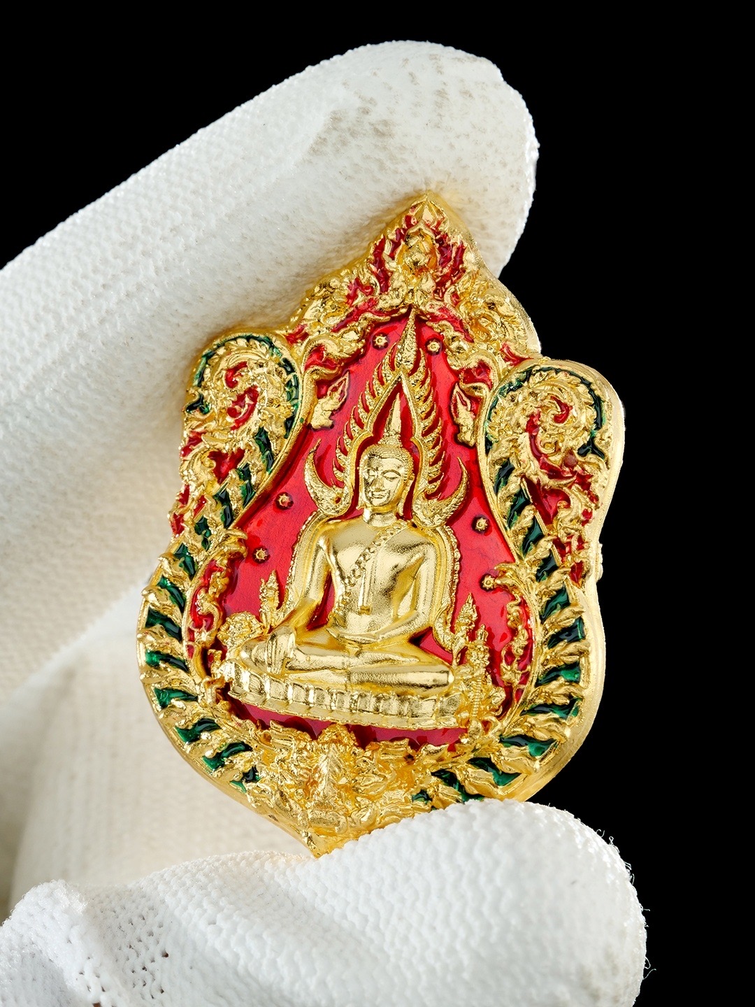 เหรียญเสมาพระพุทธชินราช รุ่น จตุมหามงคล666ปี รายการพิเศษศูนย์จอง เนื้อบรอนซ์ชุบทองลงยา (ด้านหน้า/พระพุทธชินราช ด้านหลัง/ท้าวเวสสุวรรณ)