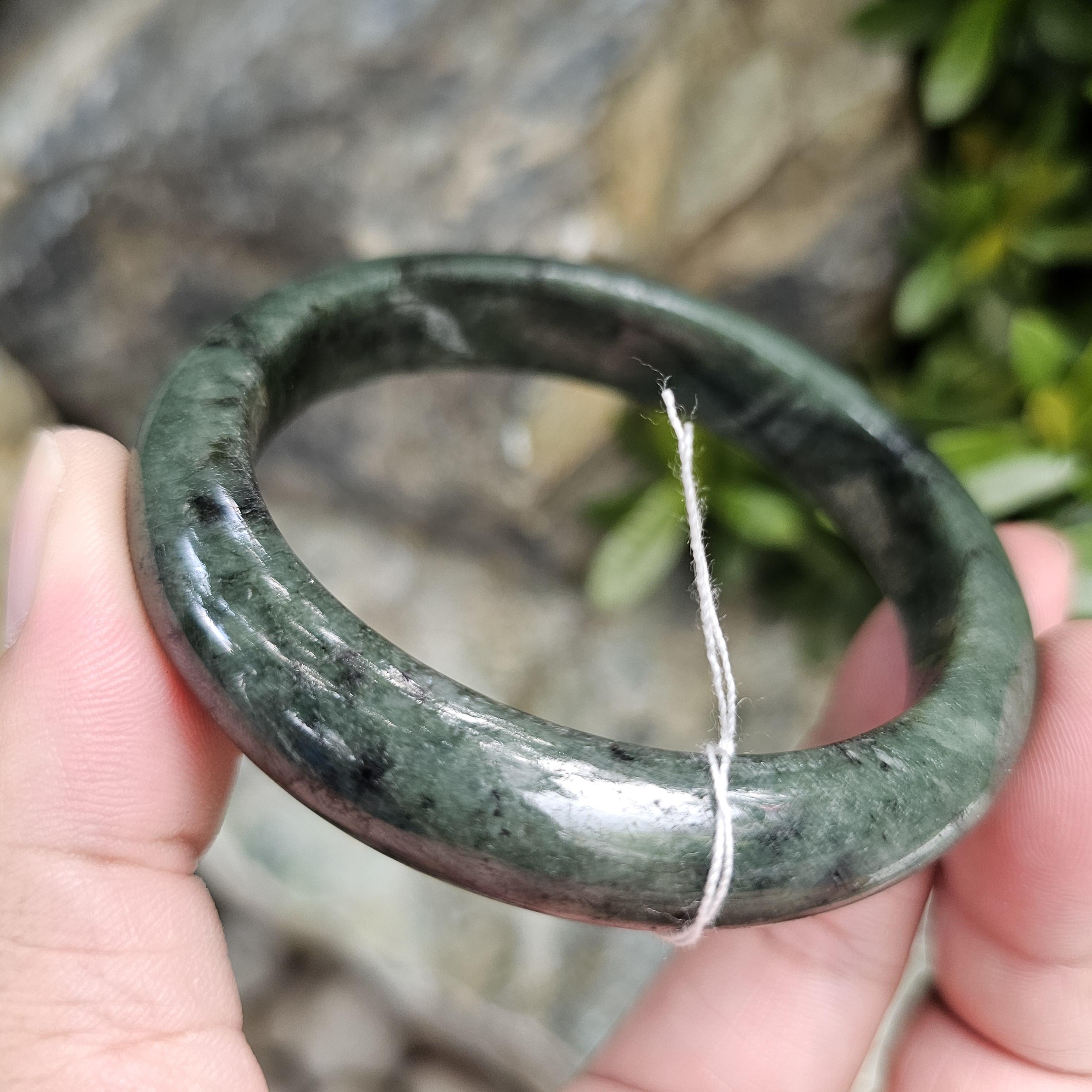 JB6804050 หยก พม่า แท้ Jade กำไลหยก 62.0 มม. (Jadeite bracelet) พม่า (Myanmar)