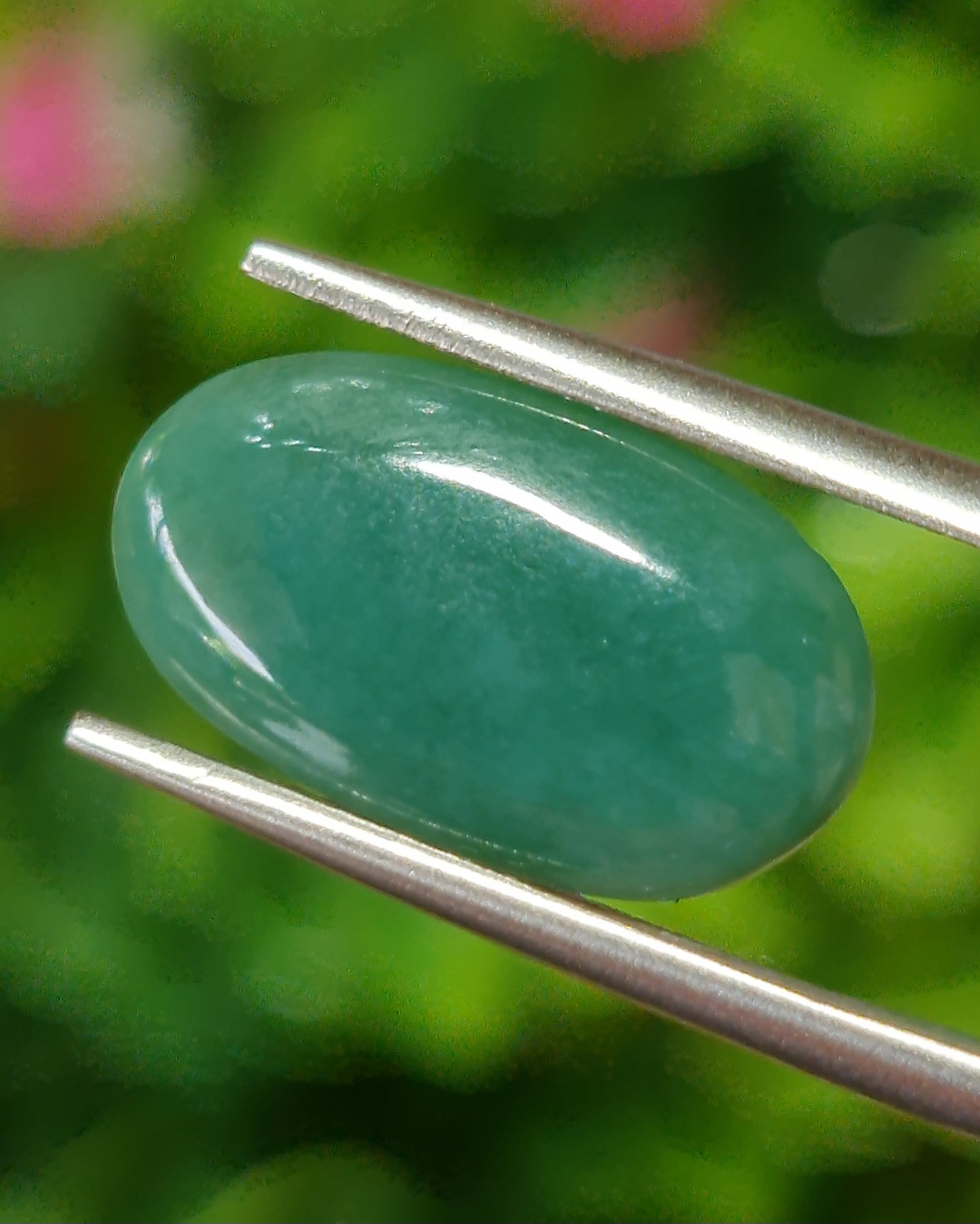 หยกพม่าเจียรนัย (Burmese jade ) 4.05 กะรัต หยกแท้ อัญมณีมงคลประจําวันเกิด เครื่องประดับหยก