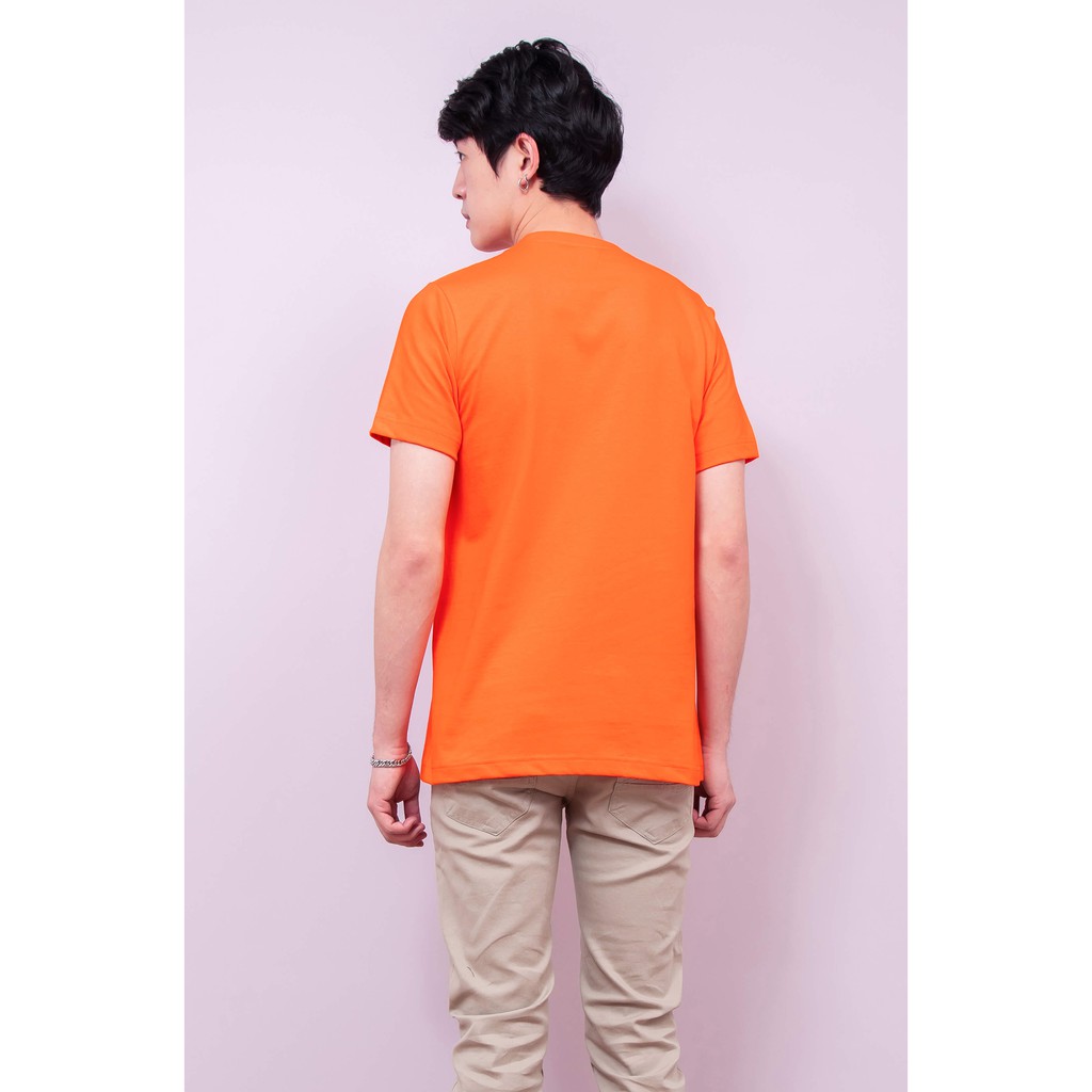 เสื้อยืด OV101 คอกลม ผ้าCotton100% 32 เนื้อนุ่ม ใส่สบาย สีส้ม