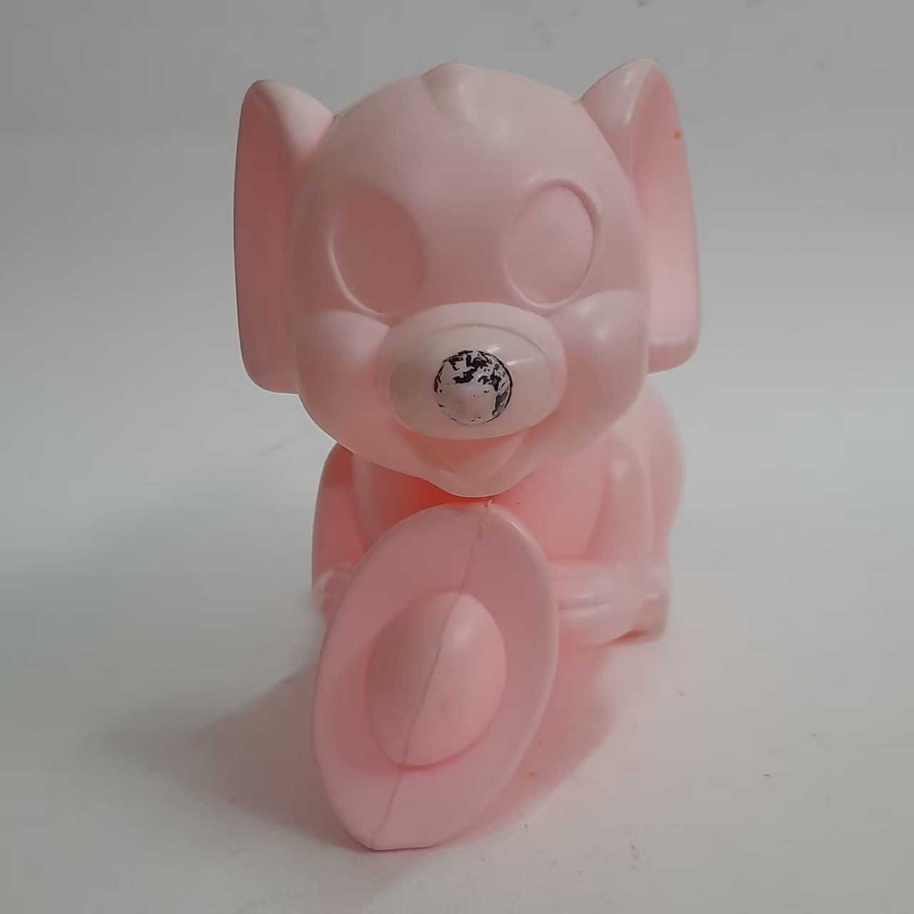 กระปุกออมสินเรโทร**มีหลายภาพ มีรอยสีเลอะเลือนบ้างงานโปร่ง งานไทย มีตราปั๊มที่ก้น ขนาดตามรูป มือสองสภาพดี