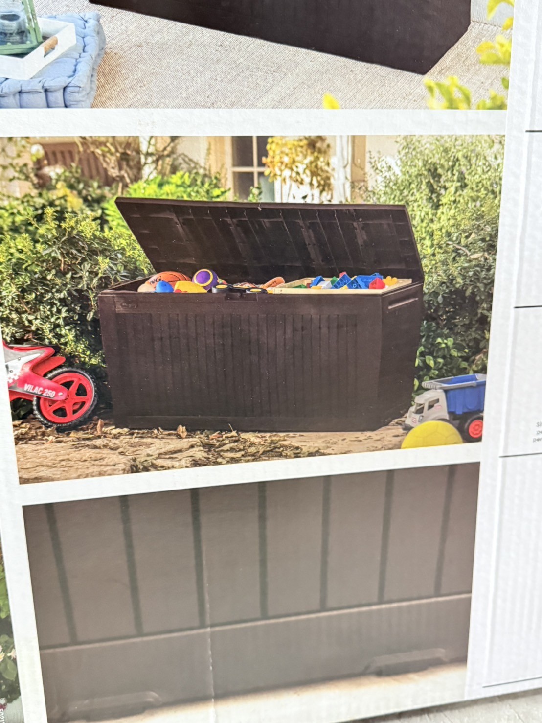 KETER กล่องเก็บของกลางแจ้ง Comfy Deck Box กว้าง 117 x ลึก 45 x สูง 57 ซม