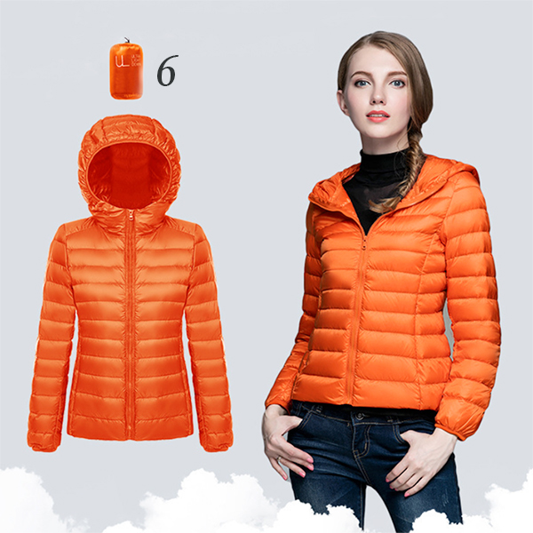 Ultra Light Down เสื้อกันหนาวขนเป็ด มีฮู้ดพร้อมถุงเก็บ (11966X)