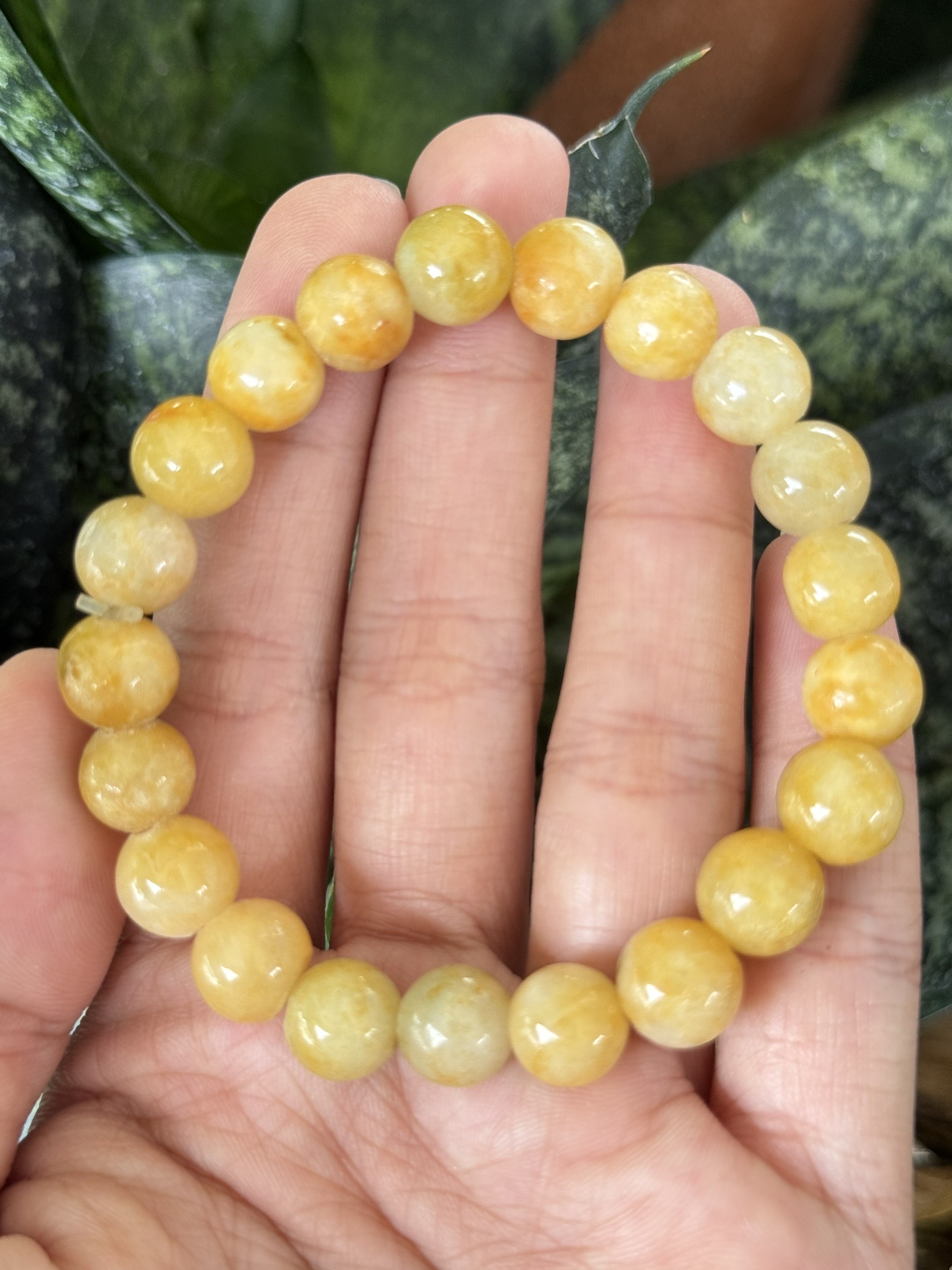JB9007 หยก พม่า แท้ Jade กำไล ประคำหยก (Jadeite Beads Bracelet) พม่า (Myanmar)