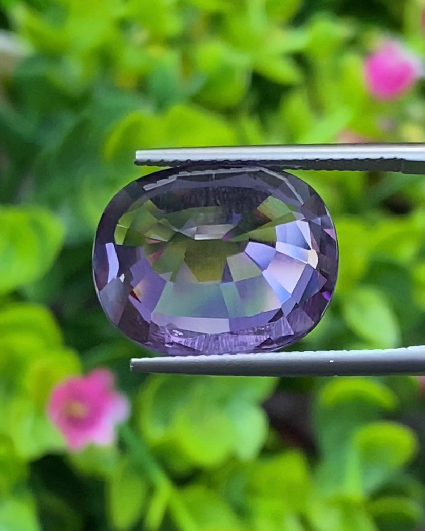 พลอย อเมทิส Amethyst 12.55 กะรัต (Cts.) พลอยแท้ อัญมณีมงคลประจําวันเกิด เครื่องประดับพลอย