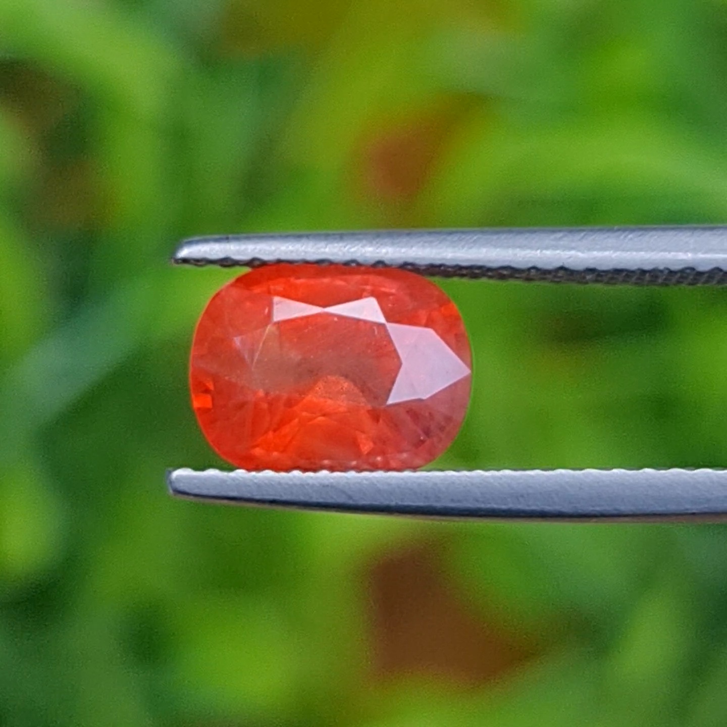 พลอย ออเรนจ์ แซฟไฟร์ Orange Sapphire 2.39 กะรัต (Cts.) พลอยแท้ อัญมณีมงคลประจําวันเกิด เครื่องประดับพลอย