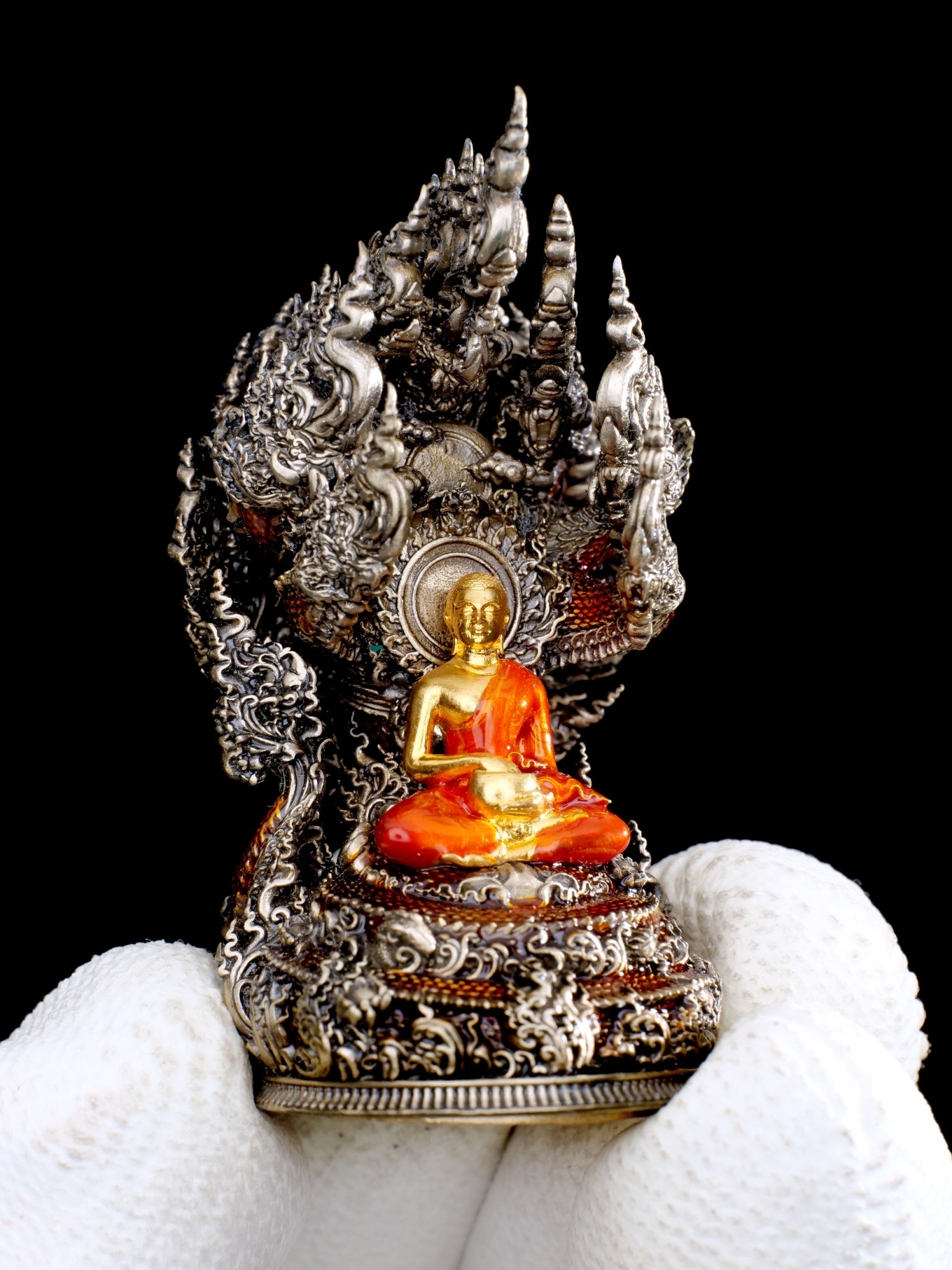 พระอุปคุตธาตุพนมอุดมทรัพย์ รายการพิเศษศูนย์จอง เนื้อบรอนซ์รมซาติน องค์ชุบทองลงยา