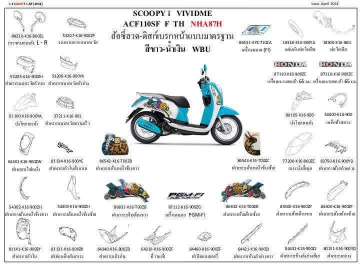 ชุดพลาสติกและเฟรมสี สกุ๊บปี้110ไอปี14