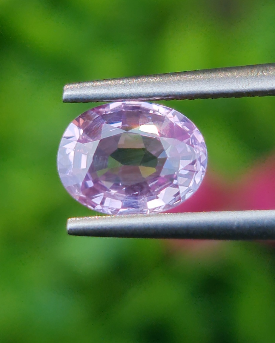 พลอย ชมพู พิ้ง แซฟไฟร์ Pink Sapphire 1.20 กะรัต (Cts.) พลอยแท้ อัญมณีมงคลประจําวันเกิด เครื่องประดับพลอย