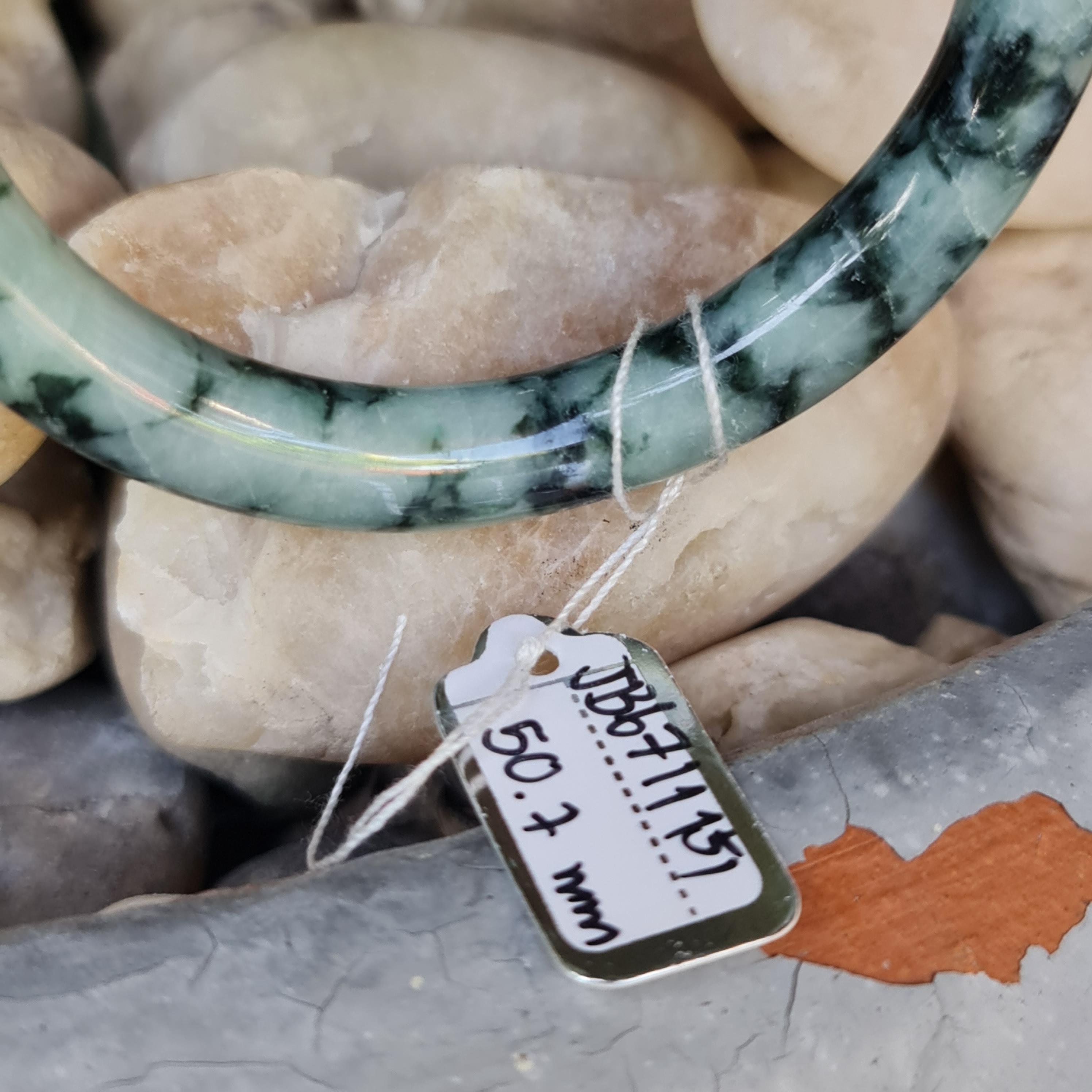 JB6711151 หยก พม่า แท้ Jade กำไลหยก 50.7 มม. (Jadeite bracelet) พม่า (Myanmar)