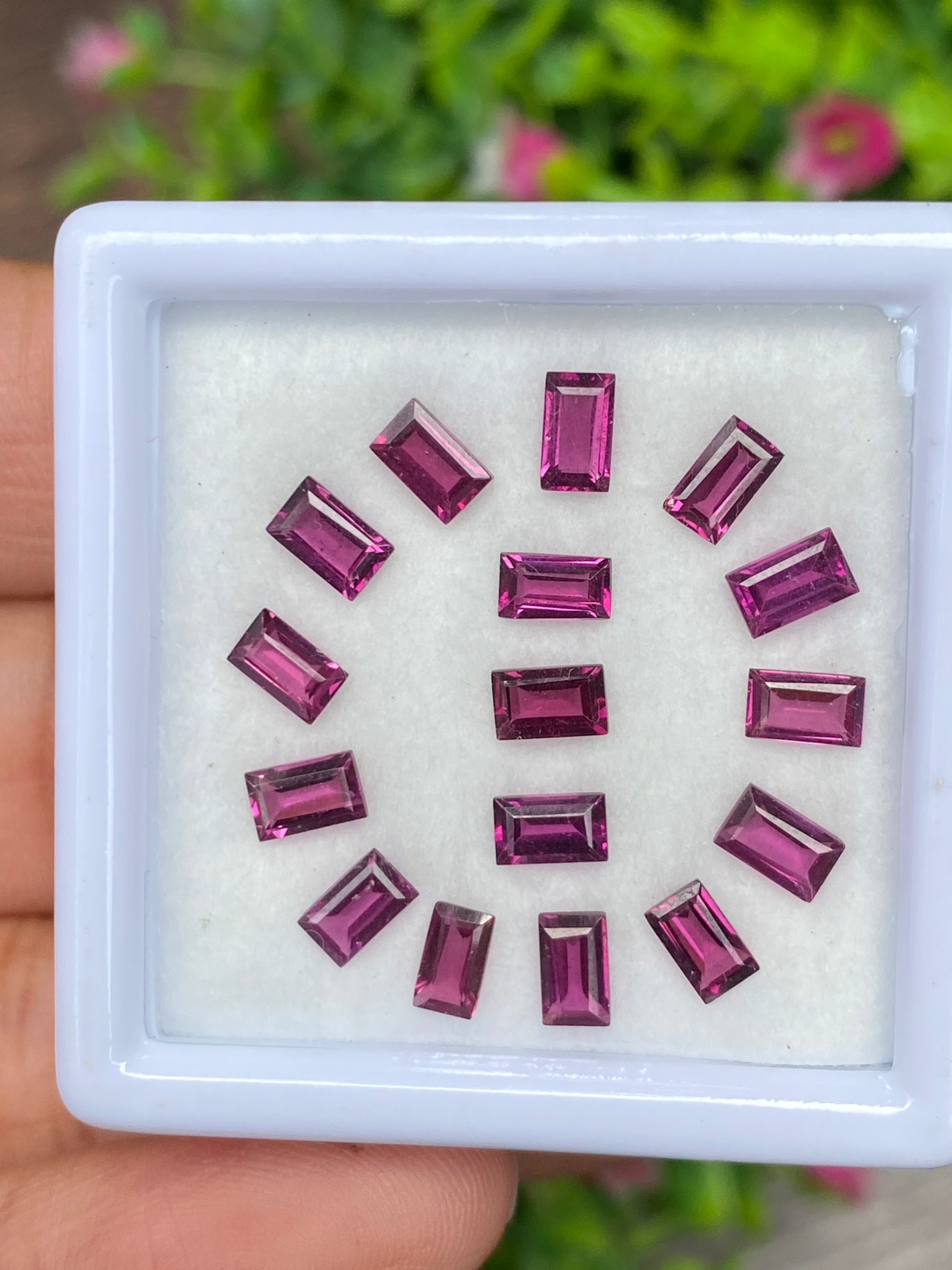 พลอย โรโดไลต์ กาเน็ท Rhodolite Garnet 16 เม็ด Pcs. 5.79 กะรัต Cts.พลอยแท้ อัญมณีมงคลประจําวันเกิด เครื่องประดับพลอย