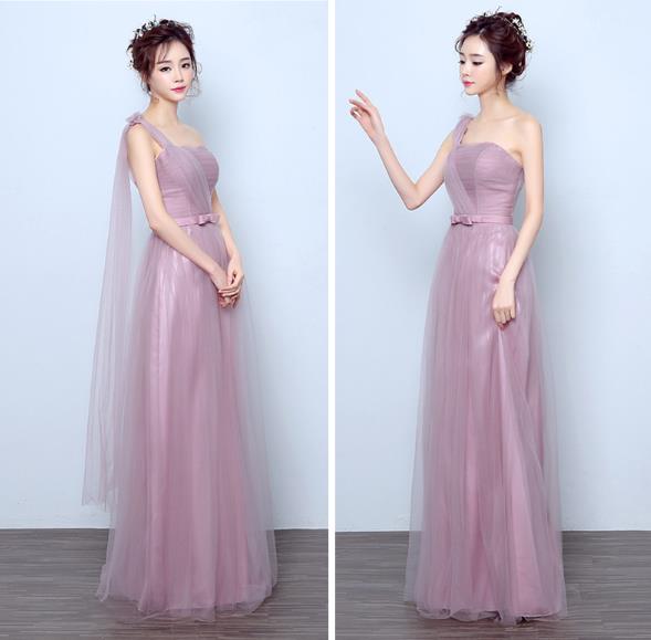 Pre-order ชุดเพื่อนเจ้าสาว สีเทา กระโปรงตาข่าย เชือกผูกหลัง