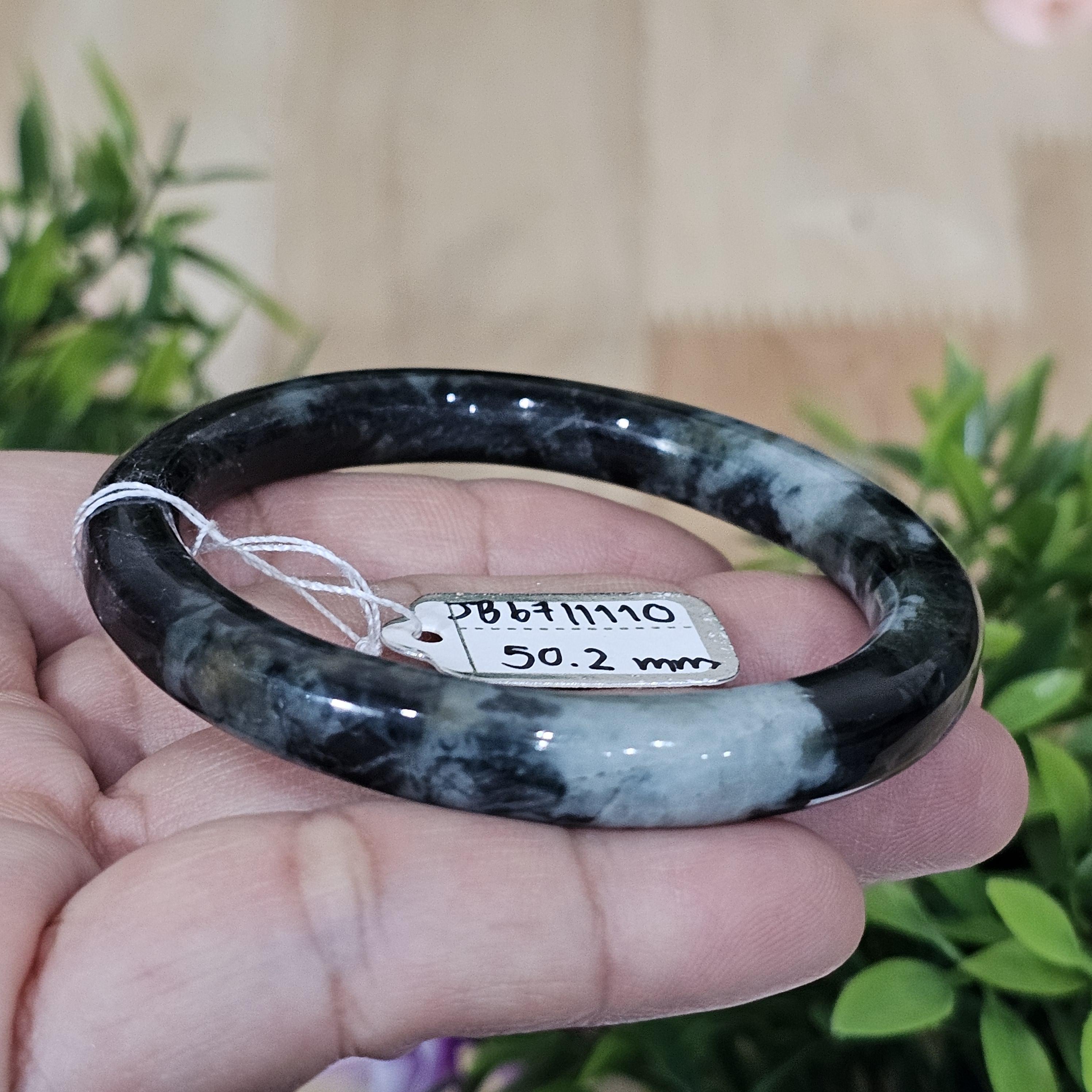 JB6711110 หยก พม่า แท้ Jade กำไลหยก (Jadeite bracelet) พม่า (Myanmar) 50.2 มม.