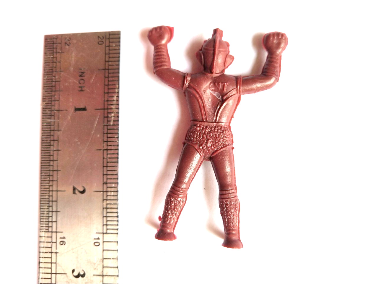 ตุ๊กตุ่นแอ๊นท์ 2.5" แถมถุงถั่ว สีแดงเลือดหมู หุ่นไม่ทราบชื่อ ของเก่า ราวปี 2520