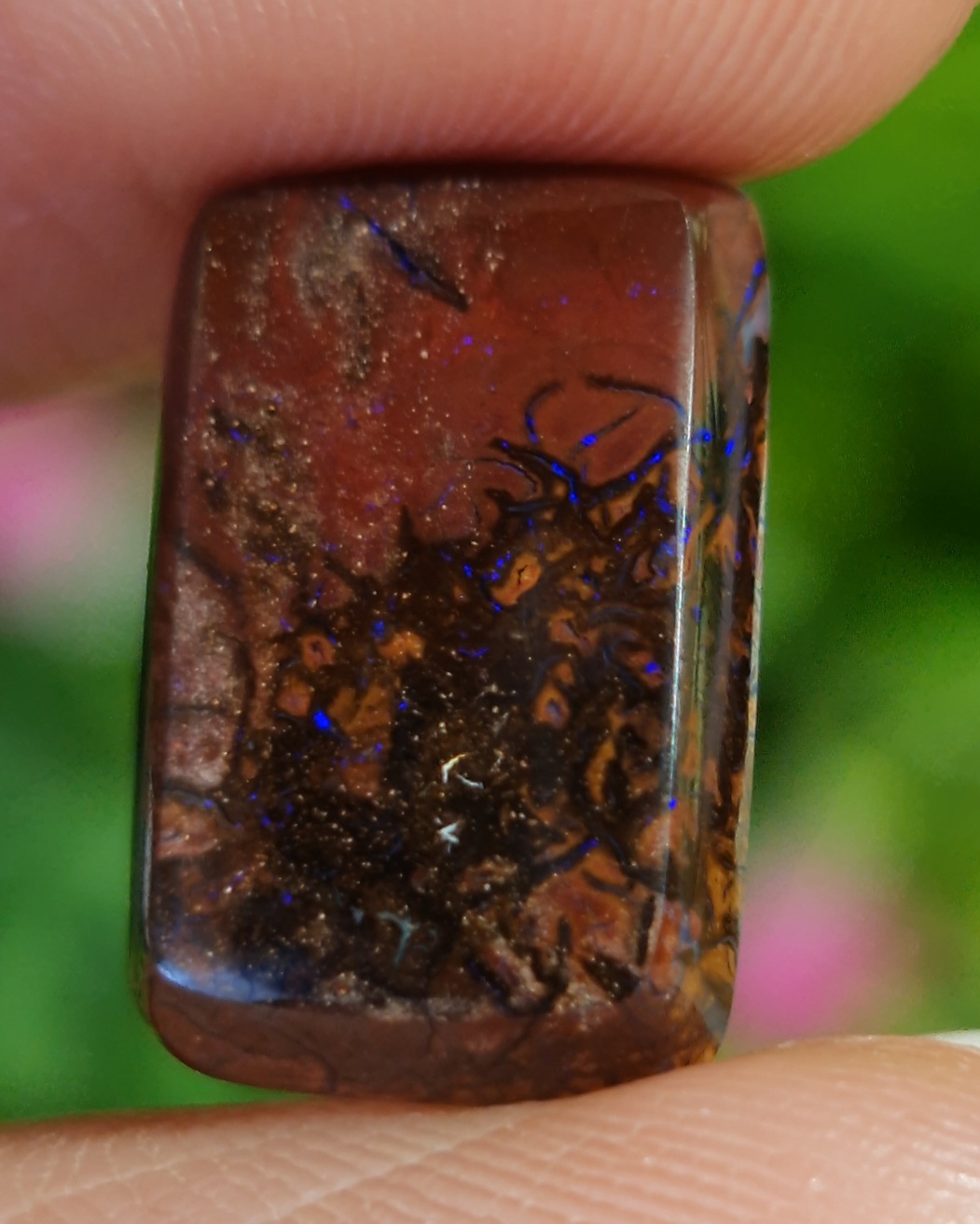 พลอย โบลเดอร์ โอปอล ออสเตรเลีย Australian Boulder Opal 7.00 กะรัต (Cts.) พลอยแท้ อัญมณีมงคลประจําวันเกิด เครื่องประดับพลอย
