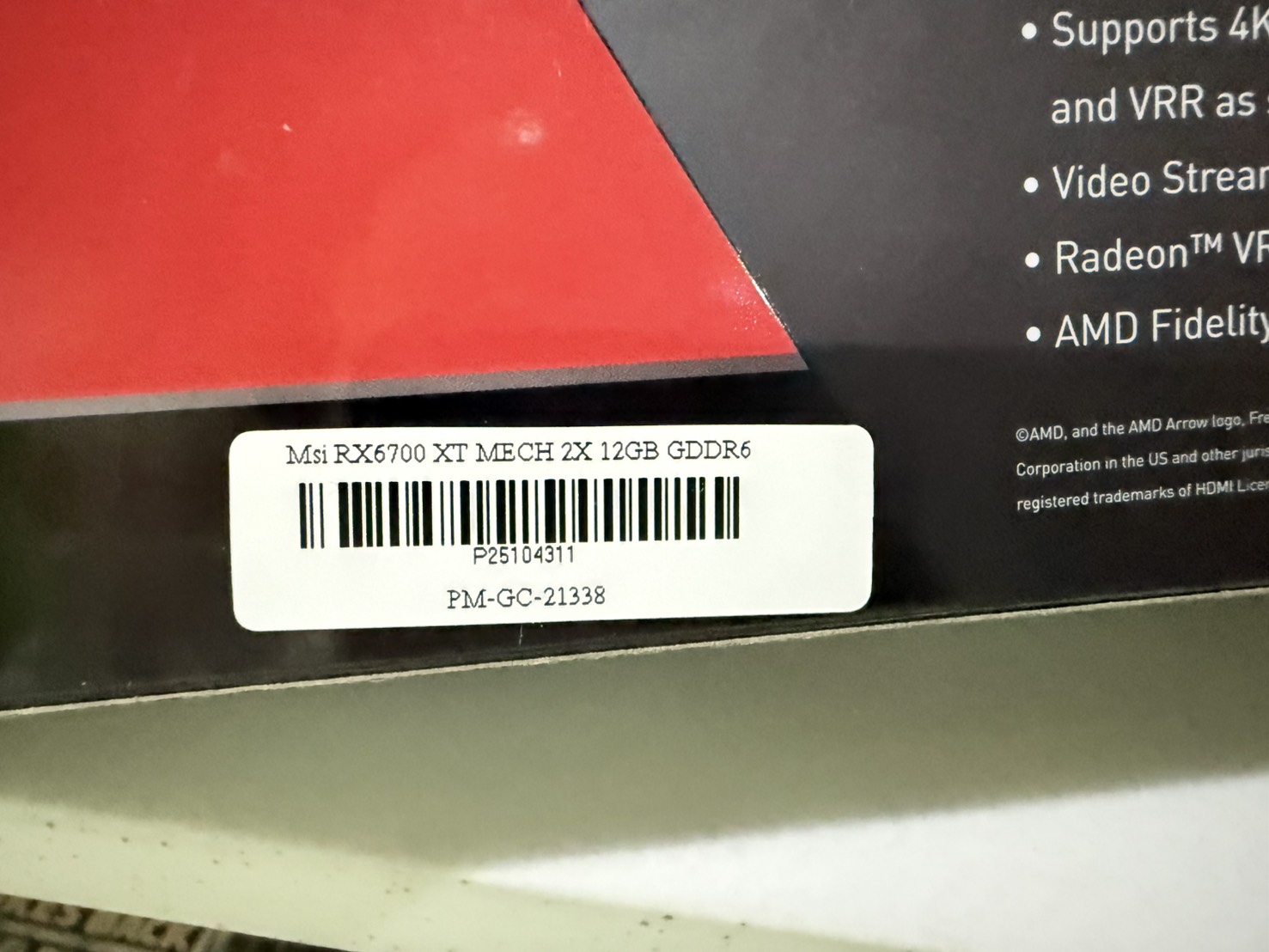 VGA (การ์ดแสดงผล) MSI RX6700XT MECH 2X OC 12GB GDDR6