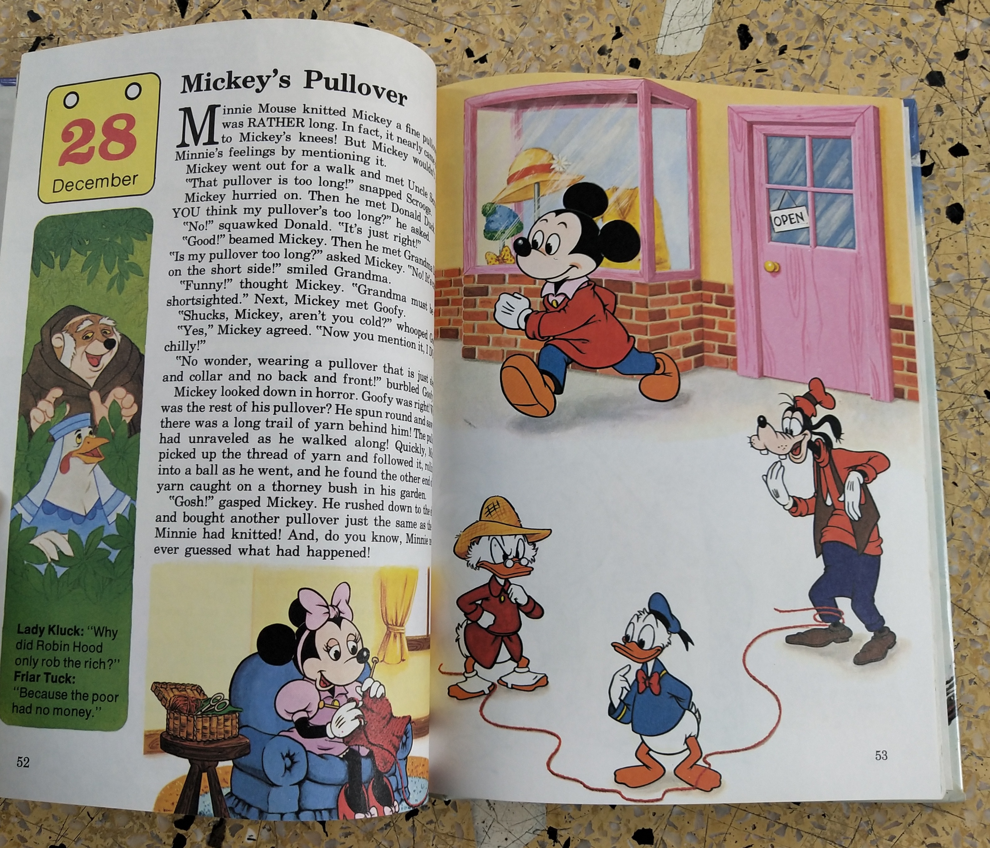 หนังสือภาพการ์ตูนดิสนีย์น่ารัก **หนังสิอเก่า มีตำหนิ โปรดตรวจสอบทุกภาพ ปกแข็ง ฉบับภาษาอังกฤษ เล่าเรื่องราวของทุกวันในฤดูหนาว ผ่านตัวการ์ตูนจากดิสนีย์ Story a Day for every day of the year ,Winter