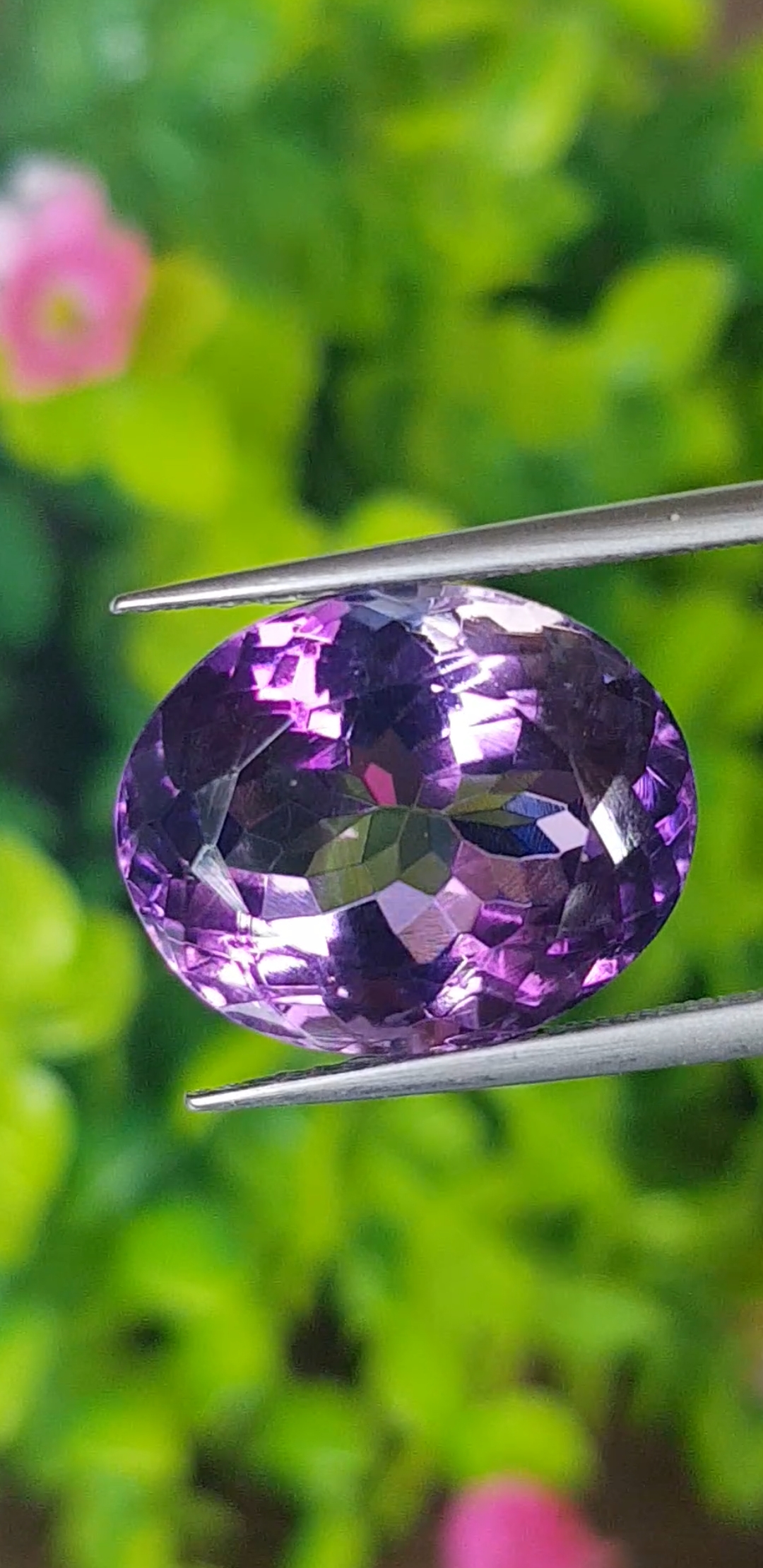 พลอย อเมทิส Amethyst 11.36 กะรัต (Cts.) พลอยแท้ อัญมณีมงคลประจําวันเกิด เครื่องประดับพลอย