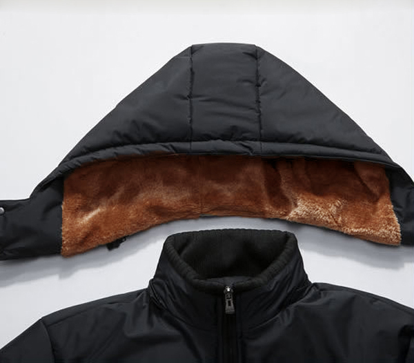 เสื้อโค้ทผู้ชาย รุ่นหนาบุซับขนแต่งฮู้ดถอดได้ (10119MM)