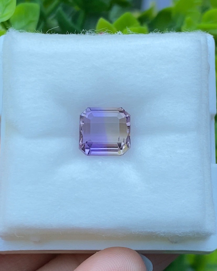 พลอย อเมทริน Natural Ametrine 3.82 กะรัต (Cts.)พลอยแท้ อัญมณีมงคลประจําวันเกิด เครื่องประดับพลอย