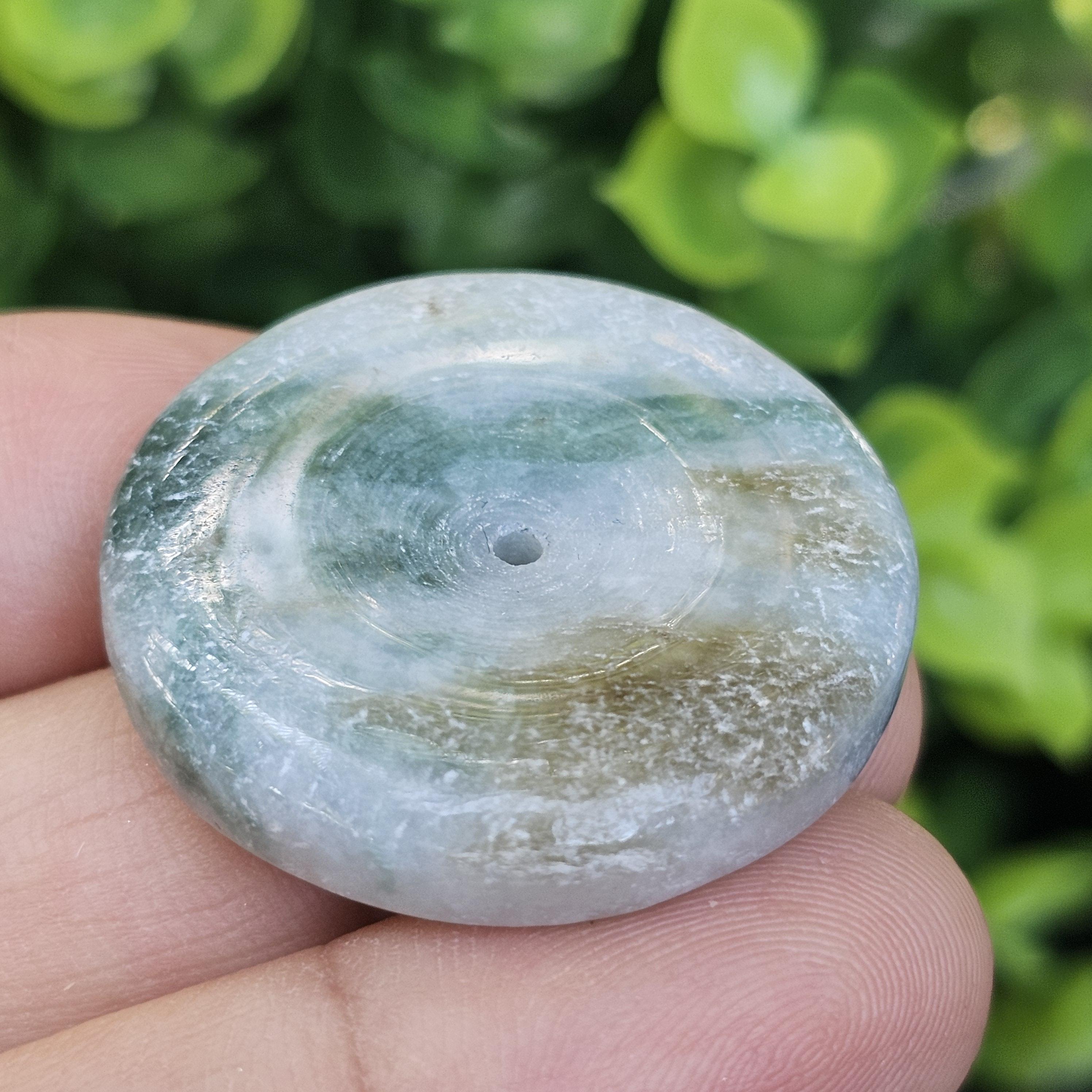 หยก พม่า แท้ Jade จี้โดนัทหยก (Bi-dise jadeite) พม่า (Myanmar) 71.53 กะรัต (Cts.)
