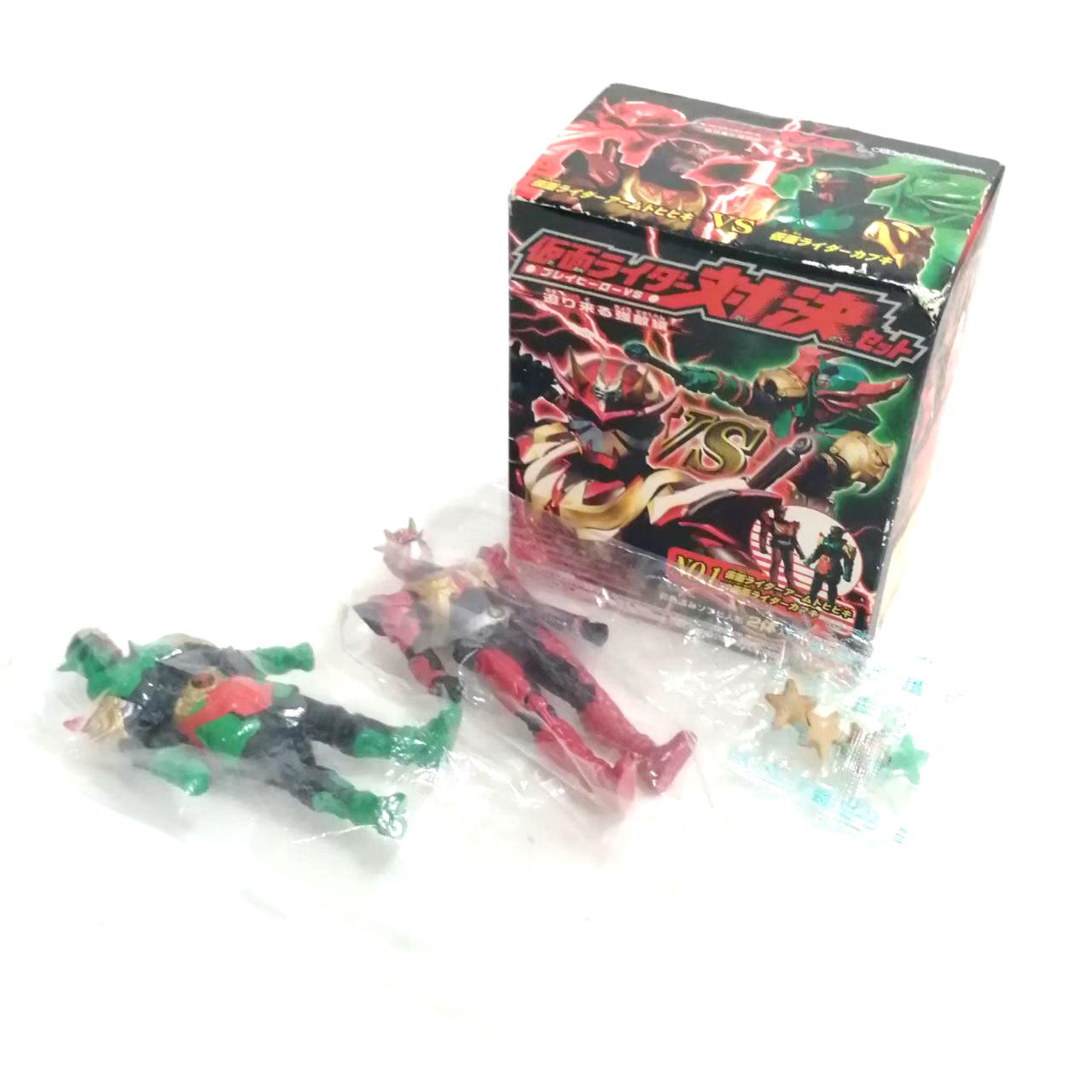 ซอฟ4นิ้ว กล่องคู่ ไรเดอร์ฮิบิกิร่างอาร์มฮิบิกิ กับ ไรเดอร์คาบูกิ มือสองสภาพดีมีรอยบ้าง กล่องไม่สวยขายคู่สองตัวไม่แยก